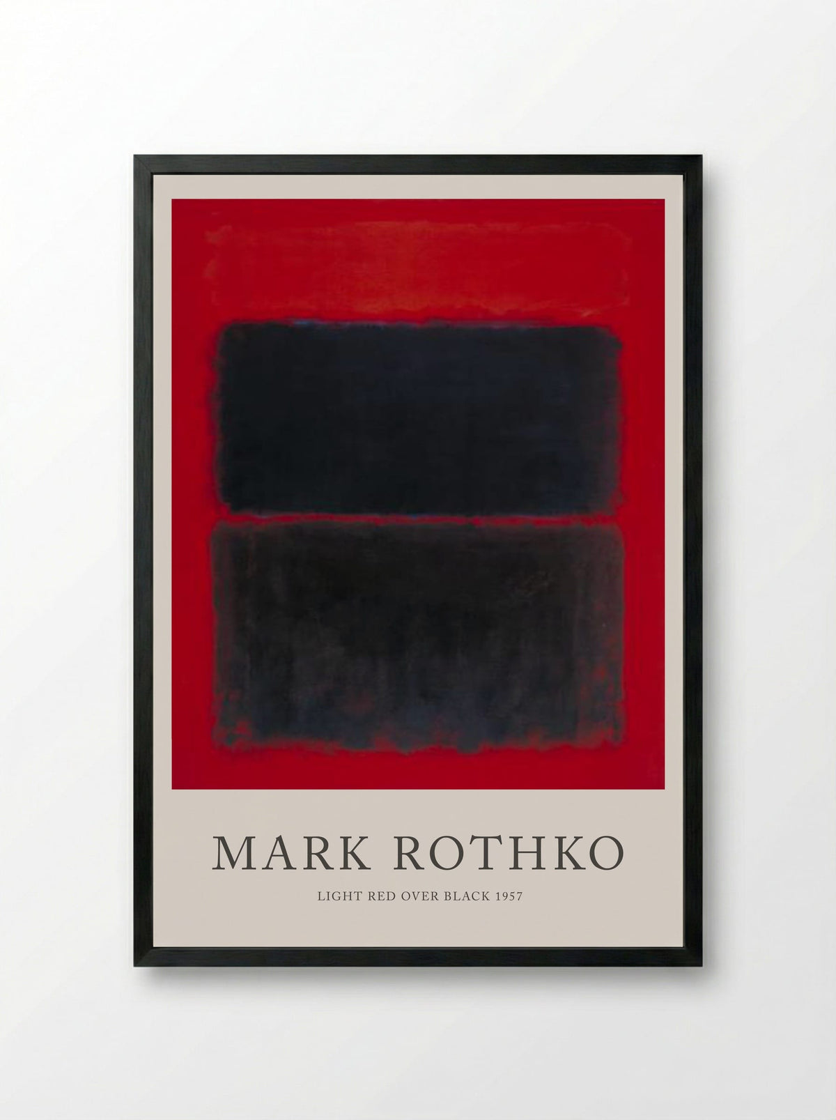 Light Red Over Black - Mark Rothko - Framed Print Black