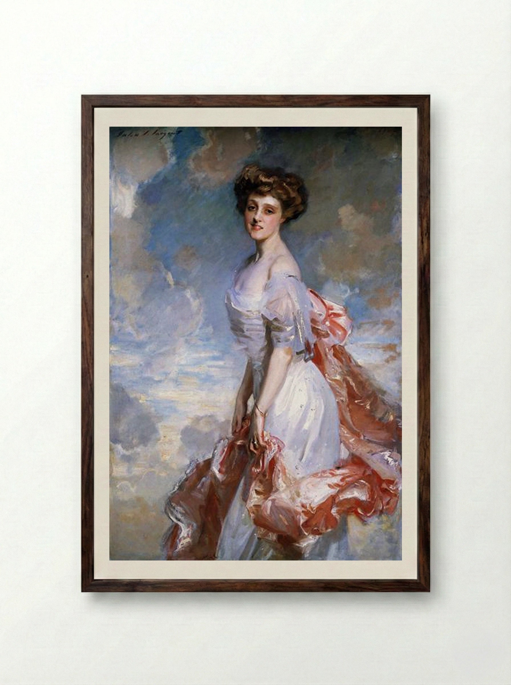 Mathilde Townsend - John Singer Sargent - Framed Print Dark Wood