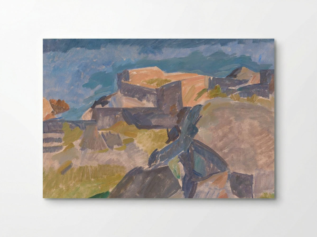 Coastal View with Buildings - Edvard Weie - Poster
