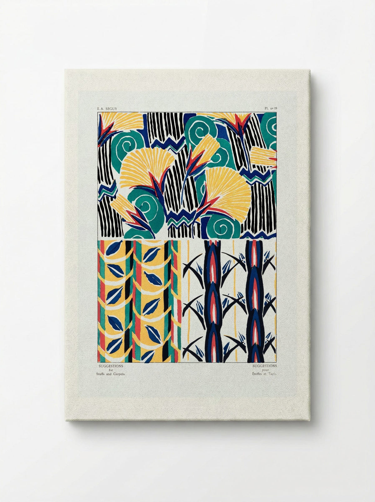 Suggestions for Stuffs and Carpets, Plate 19 - Émile-Allain Séguy - Canvas