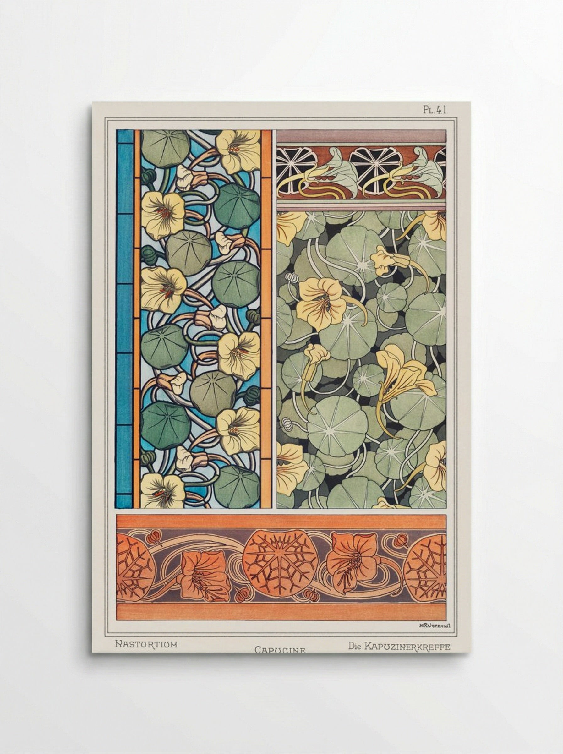 Capucine, from La Plante et ses Applications ornementales - Maurice Pillard Verneuil - Poster