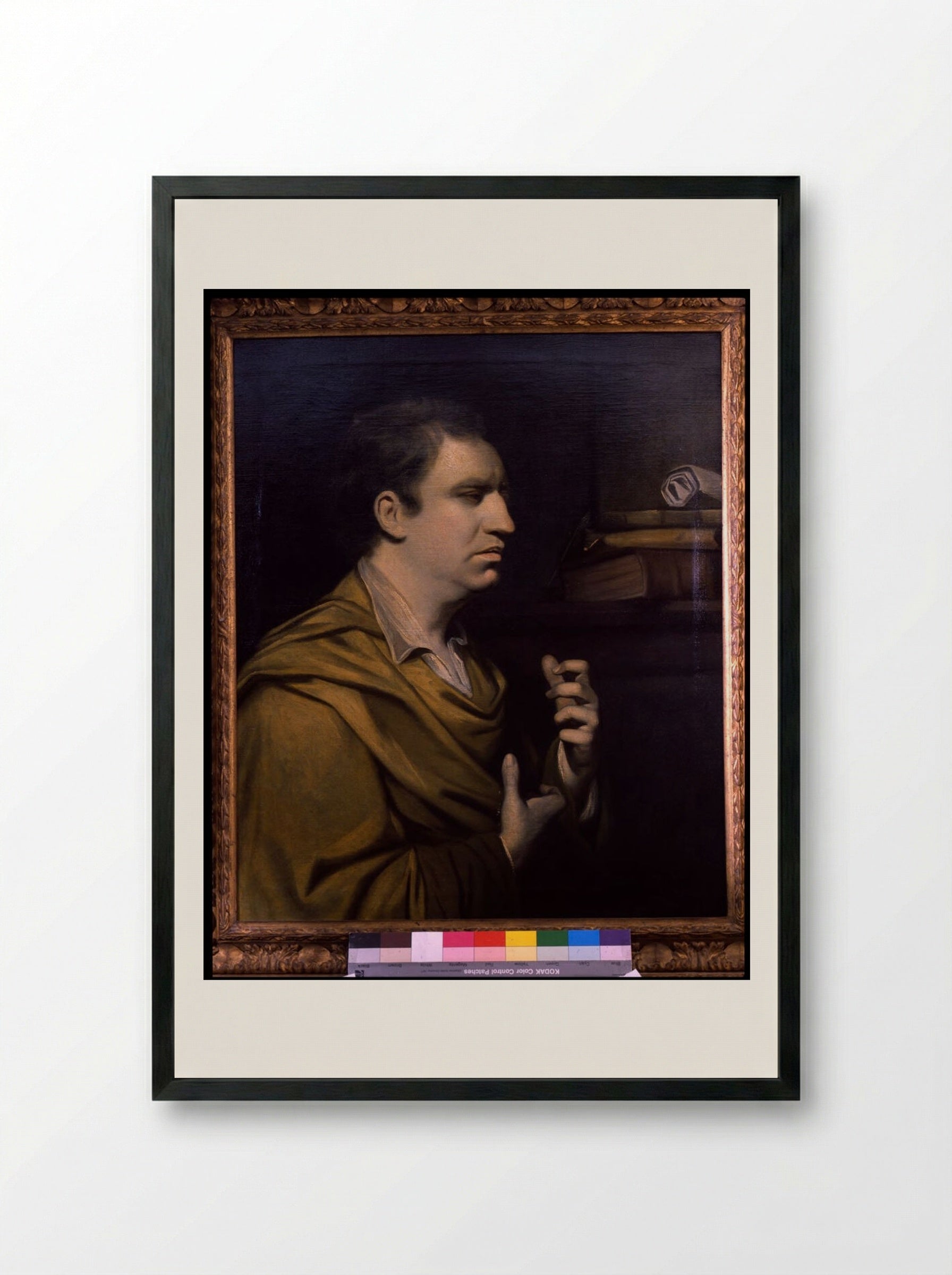 Samuel Johnson - Sir Joshua Reynolds - Framed Print Black