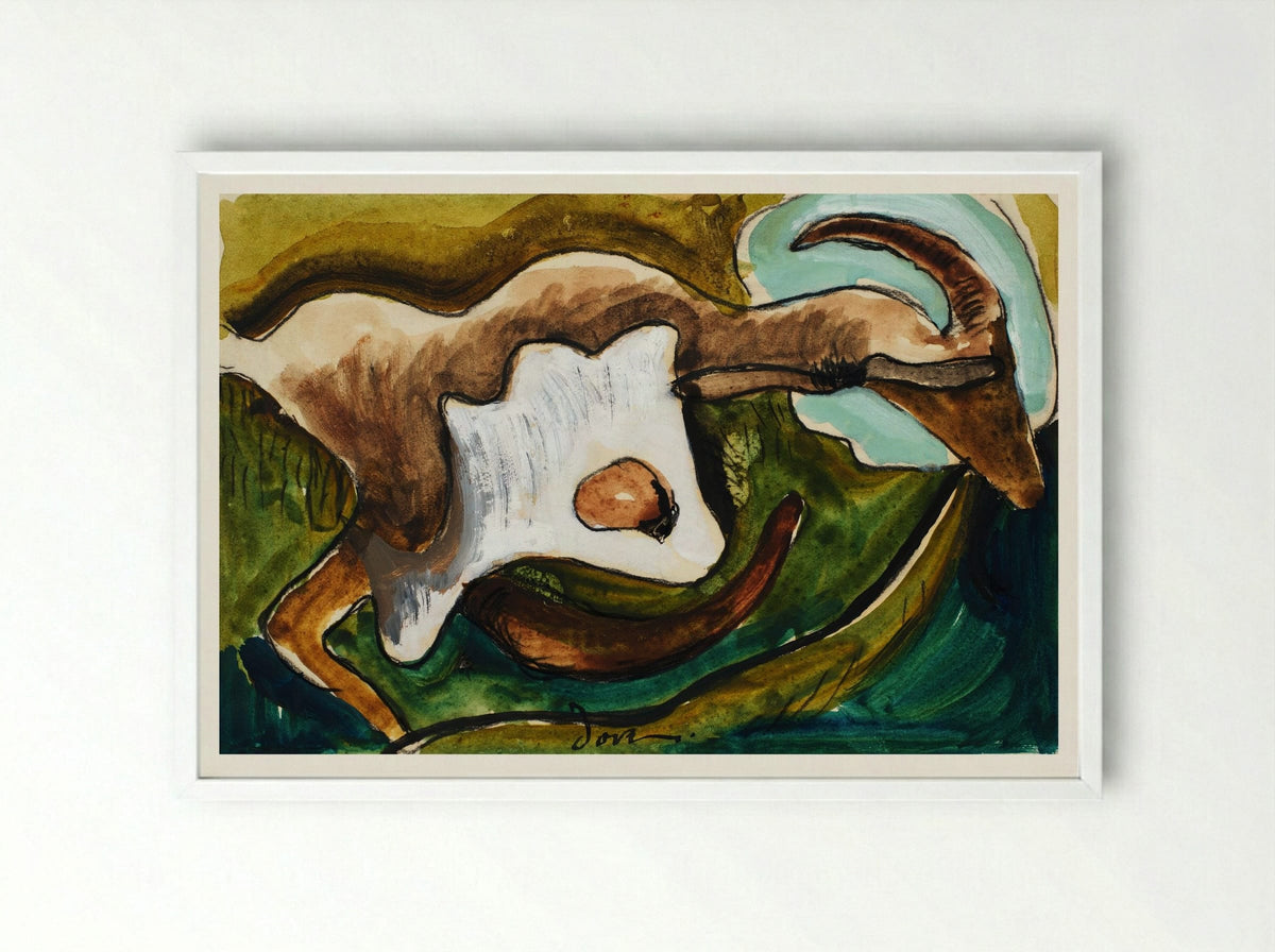 Study for Goat - Arthur Dove - Framed Print White