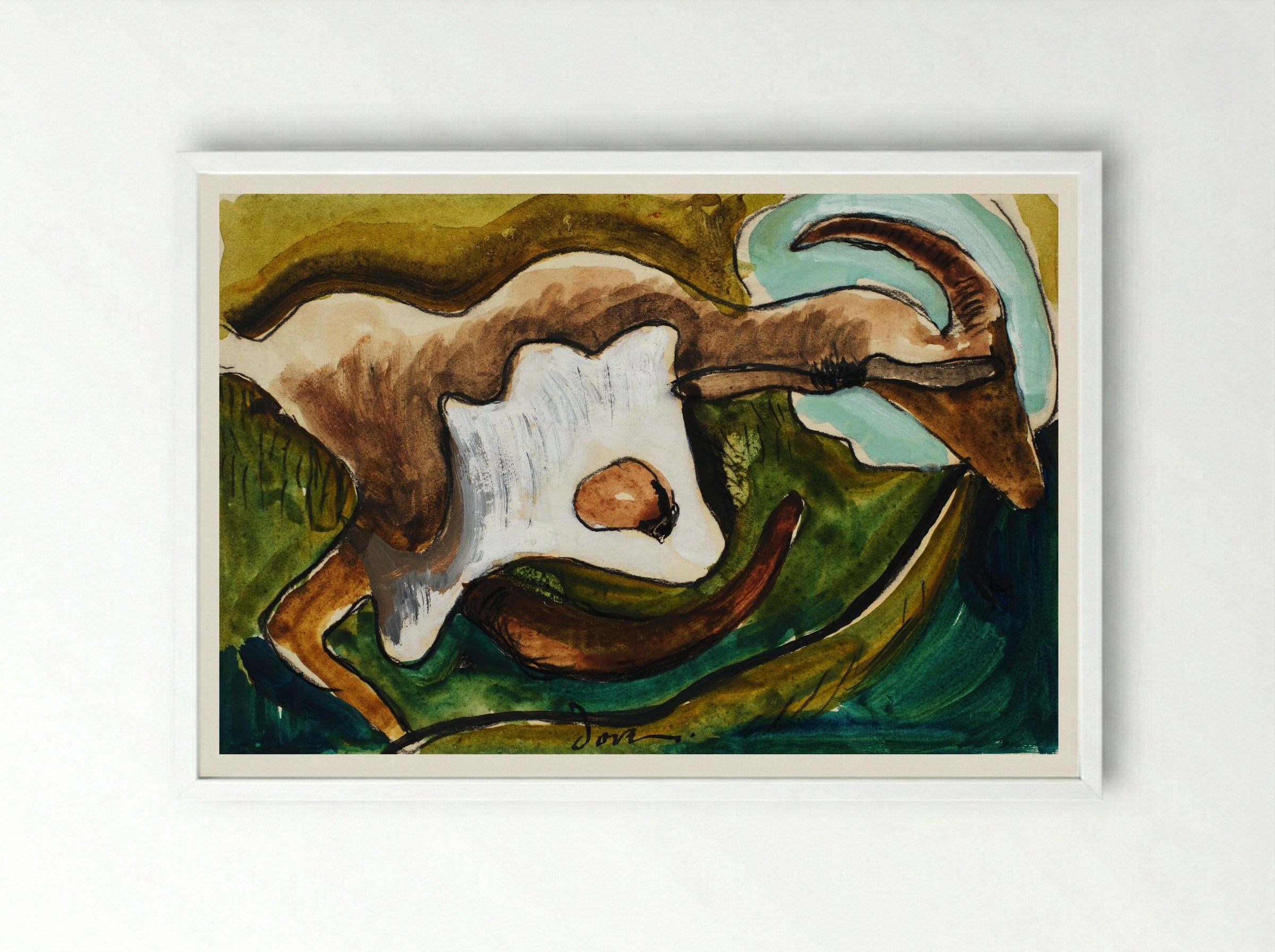 Study for Goat - Arthur Dove - Framed Print White