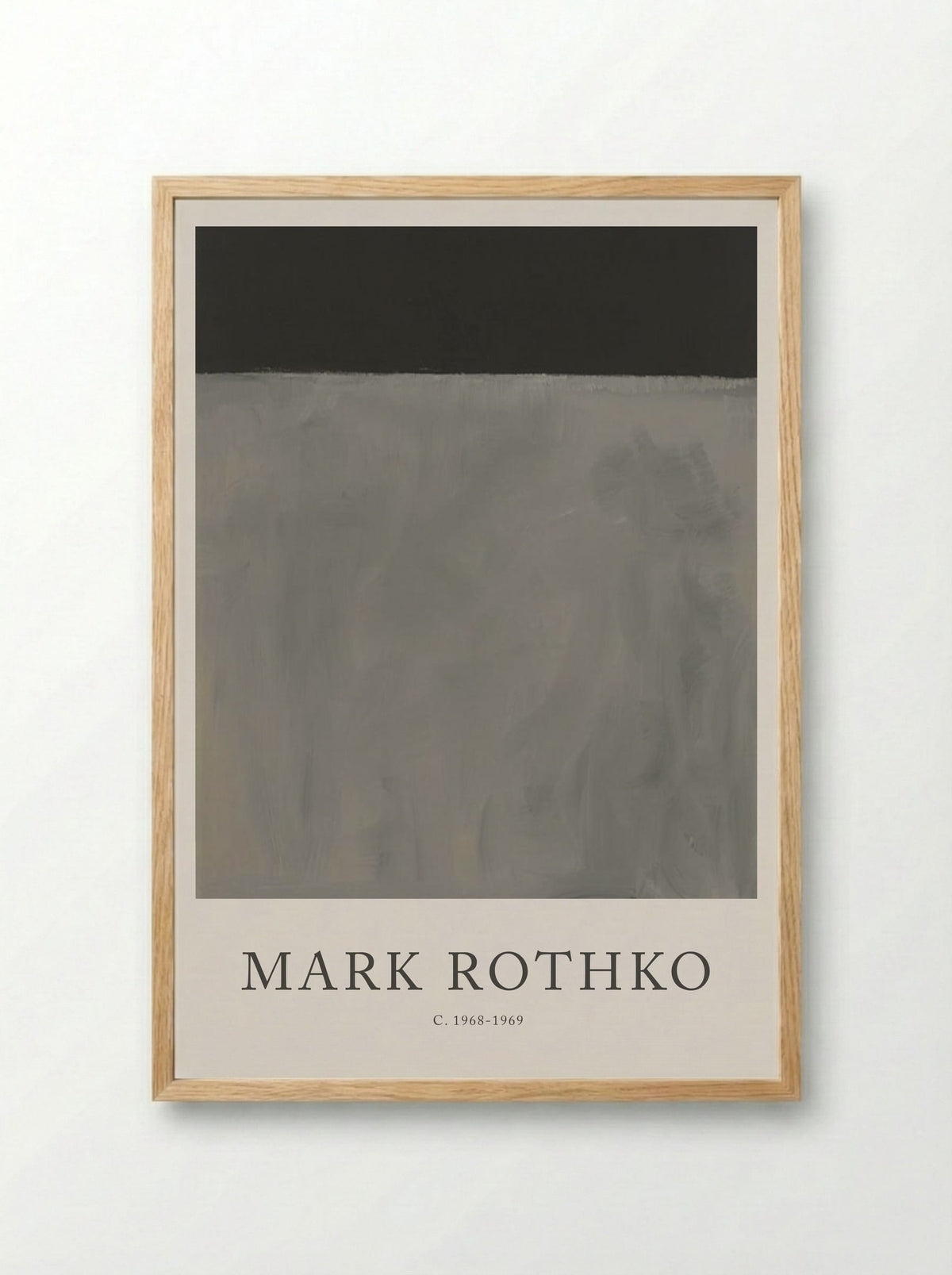 Untitled (Grey and Black) - Mark Rothko - Framed Print Wood