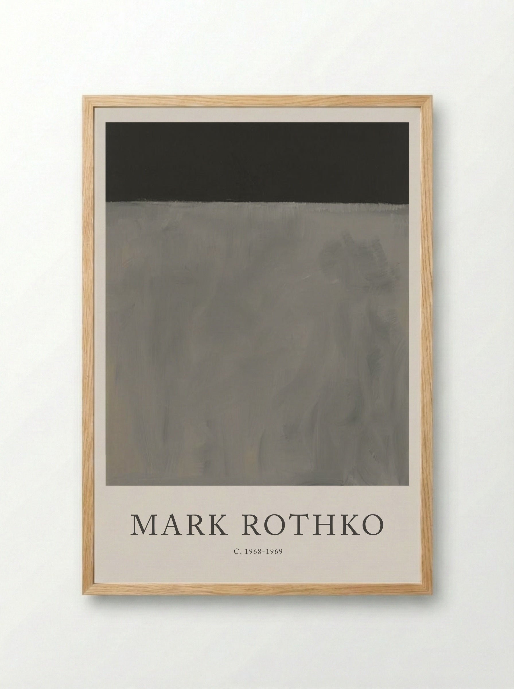 Untitled (Grey and Black) - Mark Rothko - Framed Print Wood