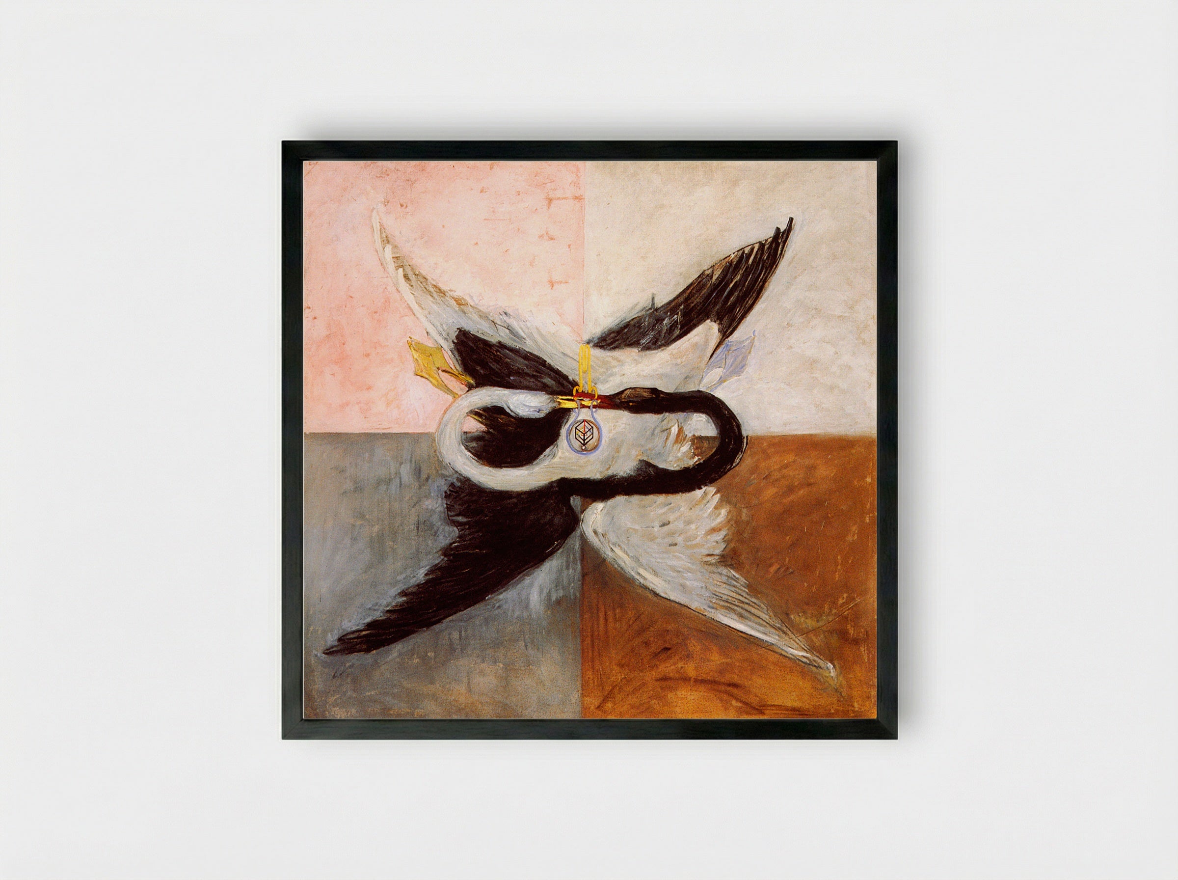 The Swan, No. 17, Group IX/SUWA - Hilma af Klint - Framed Print Black