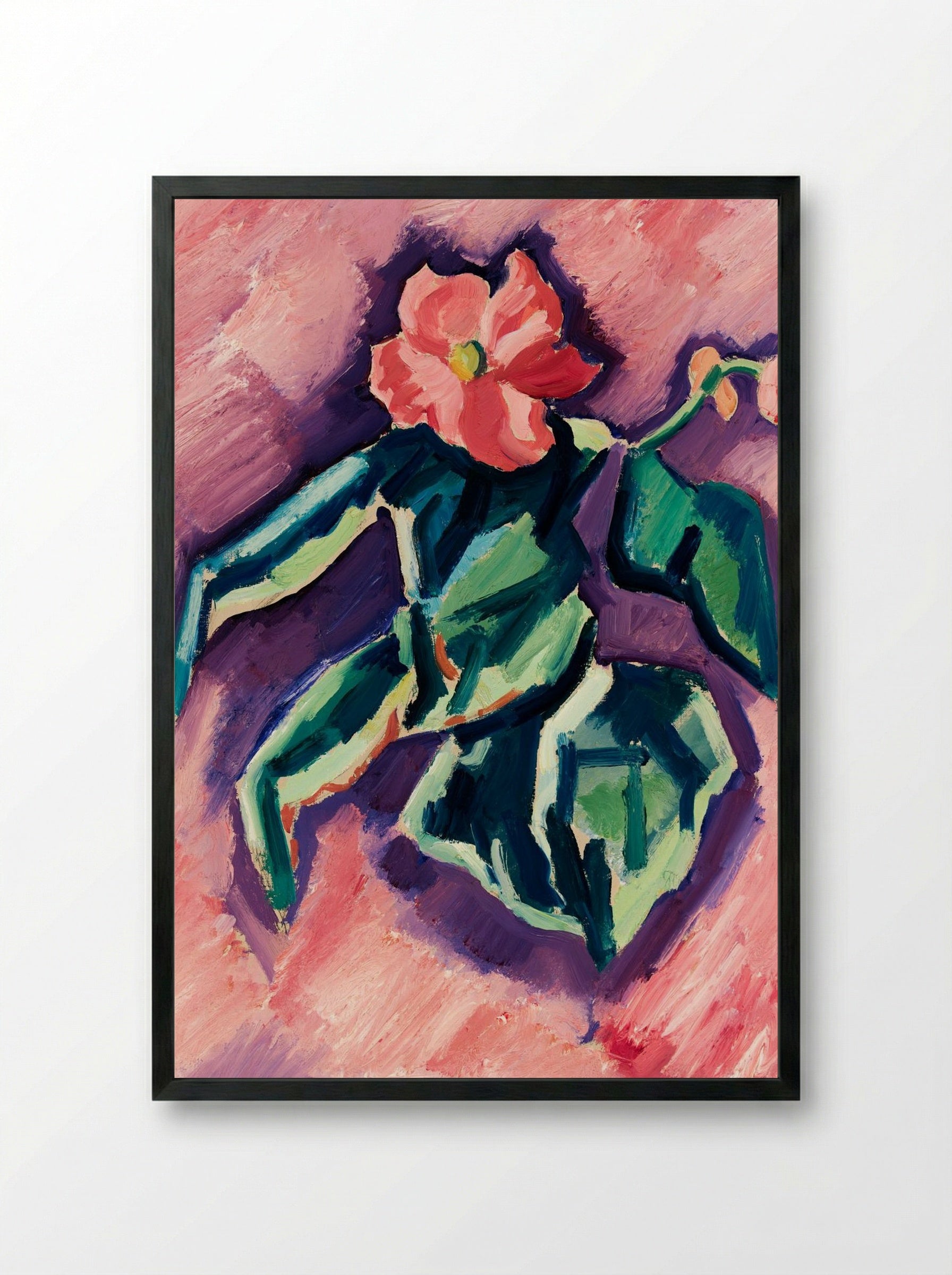 Pink Begonias - Marsden Hartley - Framed Print Black