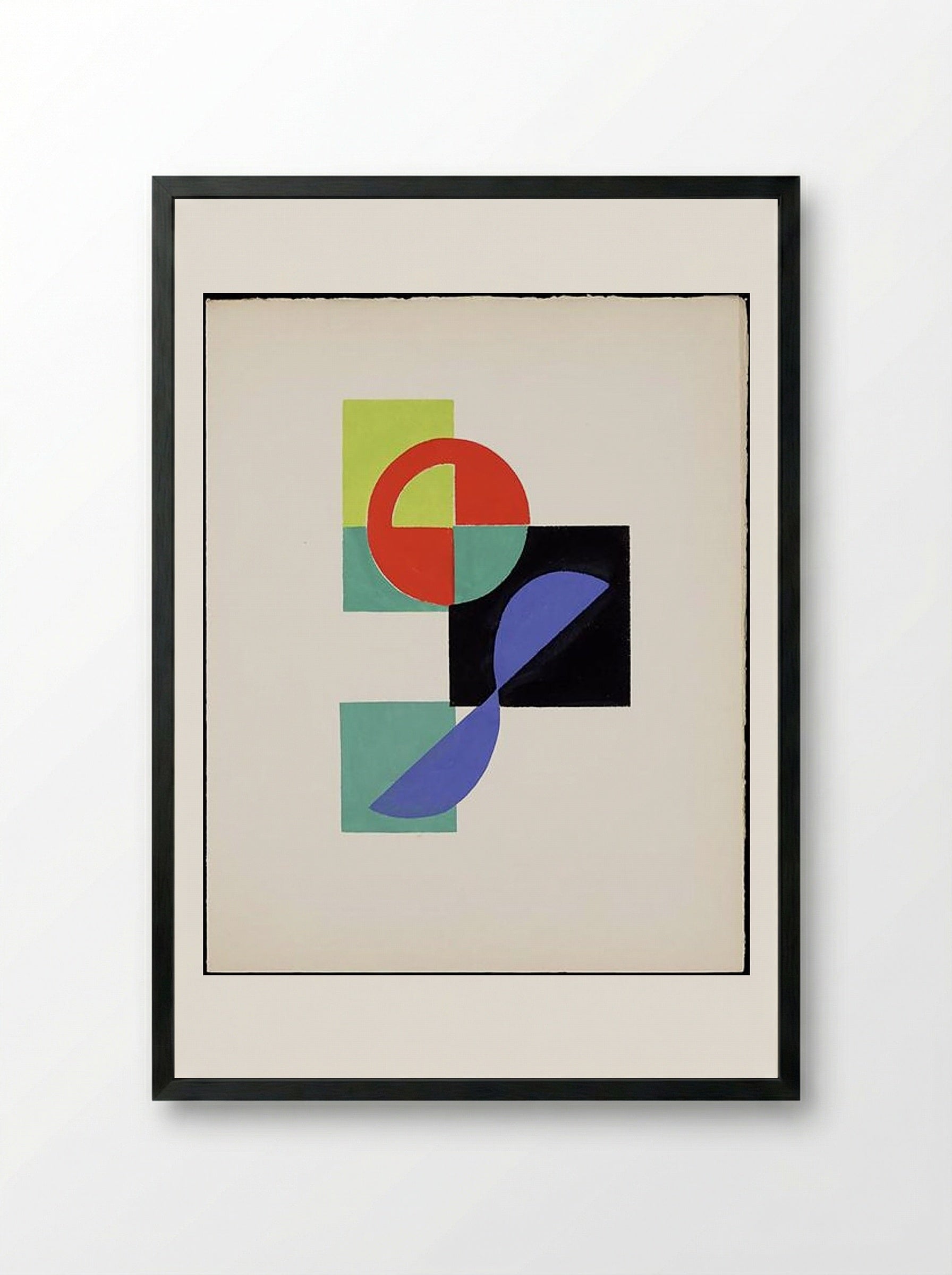 Untitled (Illustration for Tristan Tzara's _Le fruit permis_) - Sonia Delaunay - Framed Print Black