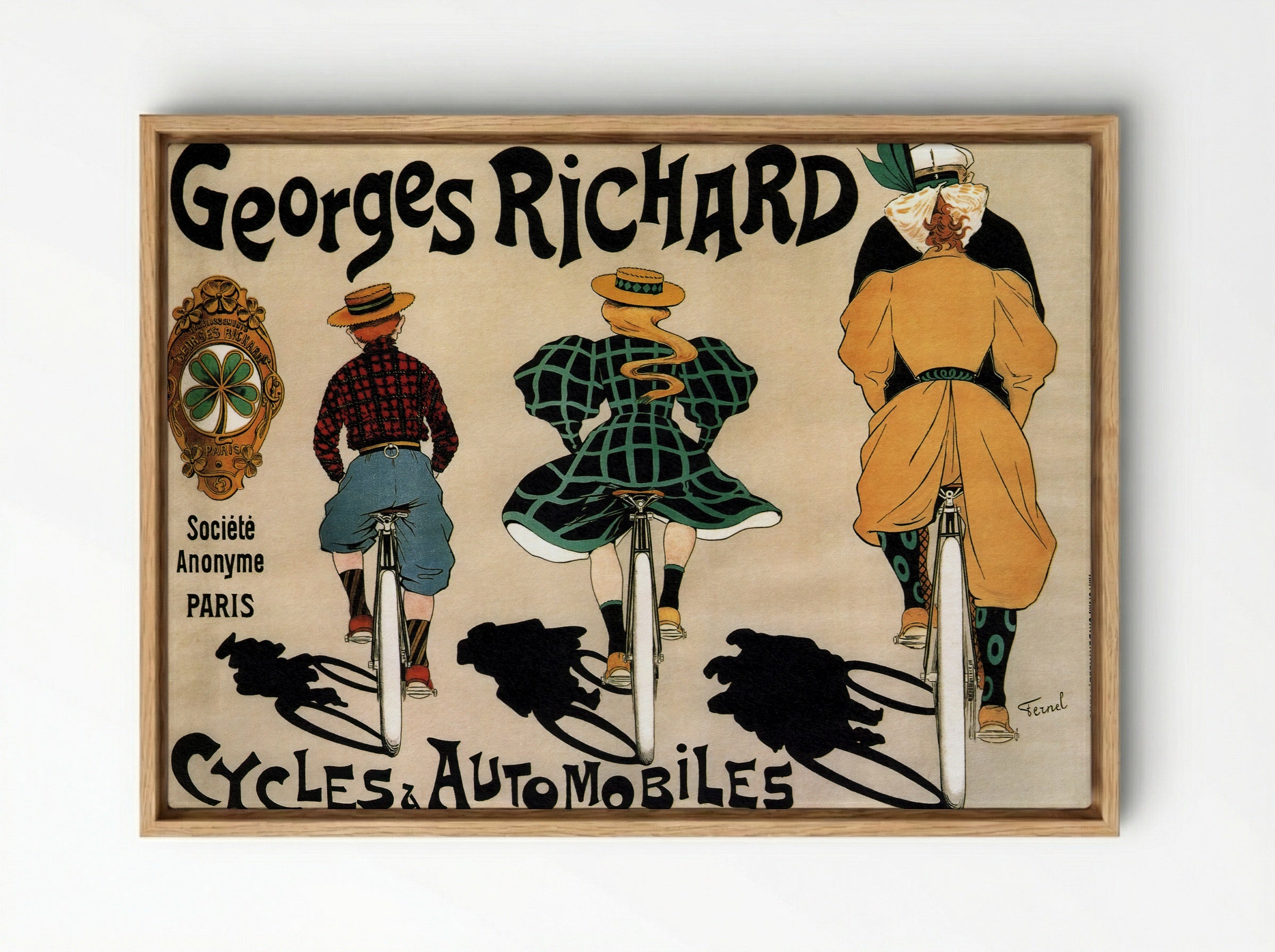 Poster for Georges Richard - Fernand Fernel - Framed Canvas Wood