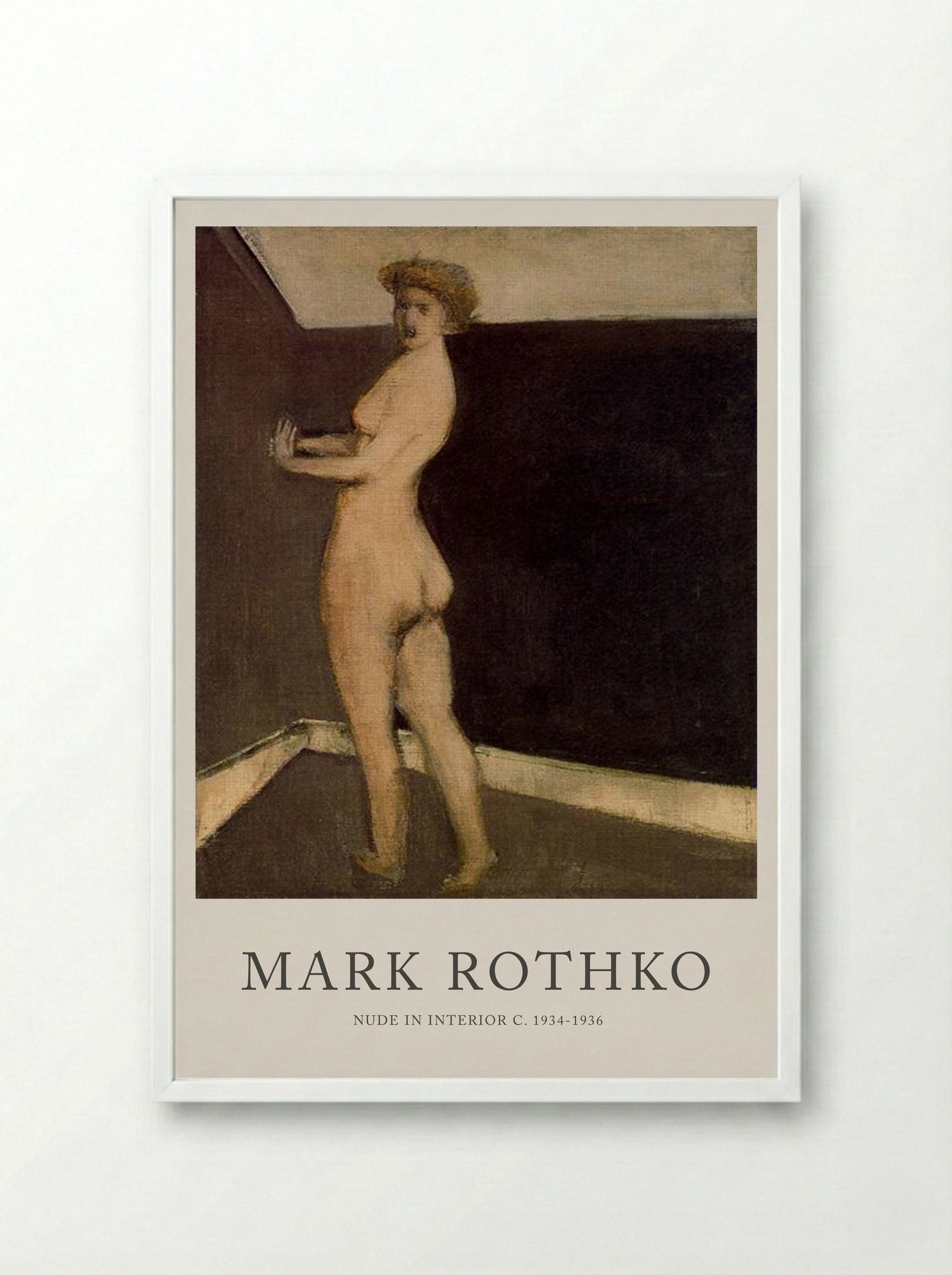 Nude in Interior - Mark Rothko - Framed Print White