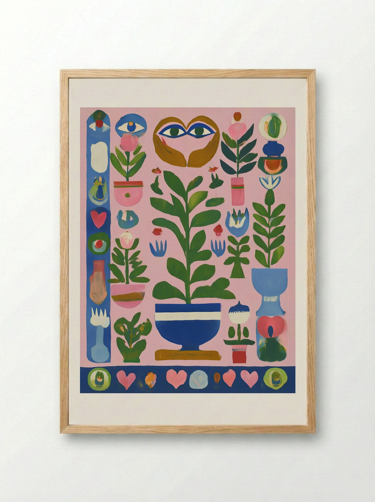 Garden of Heart and Eye - Framed Print Wood