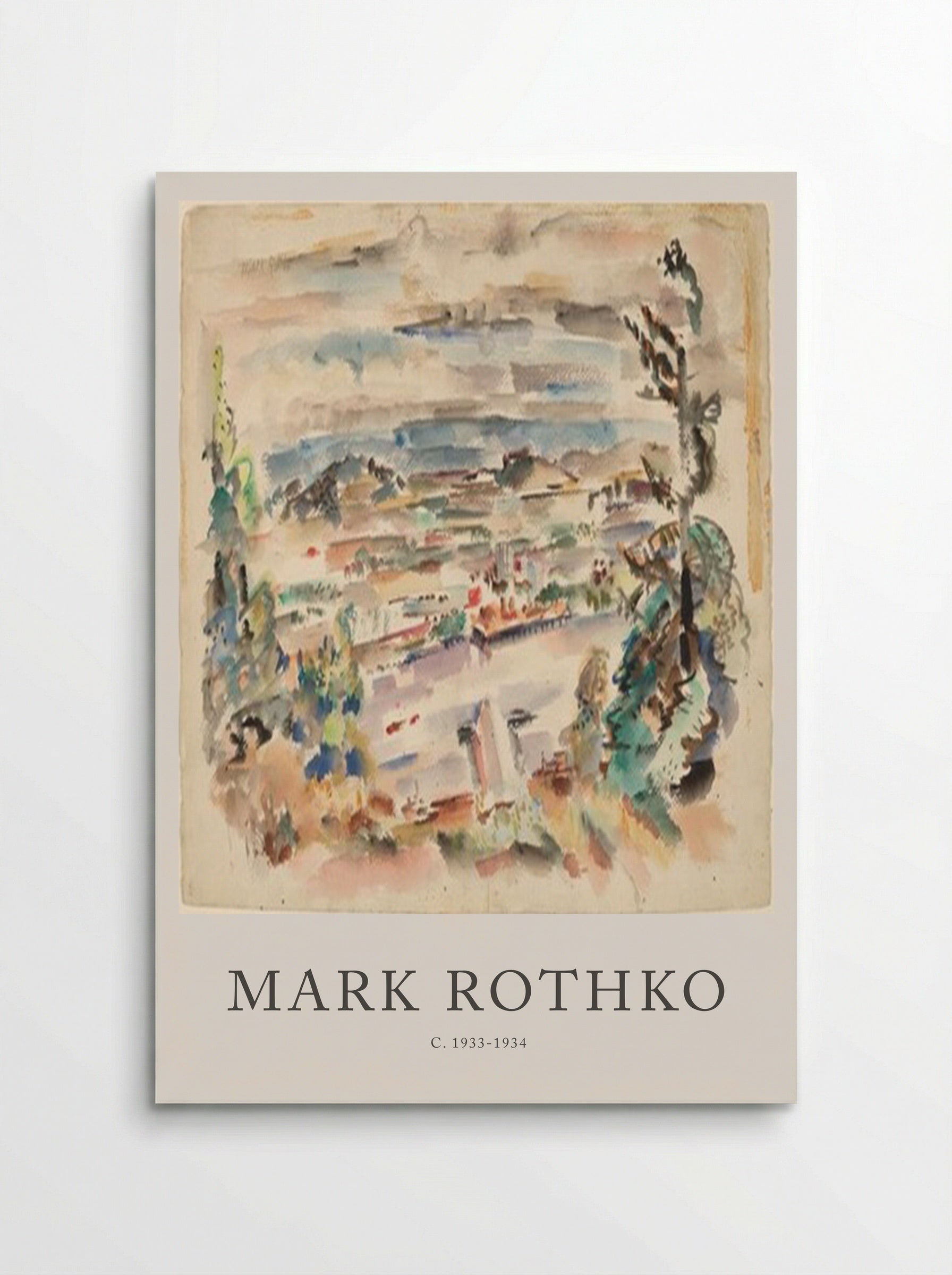 Untitled (Coastal Landscape, Watercolour) - Mark Rothko - Poster