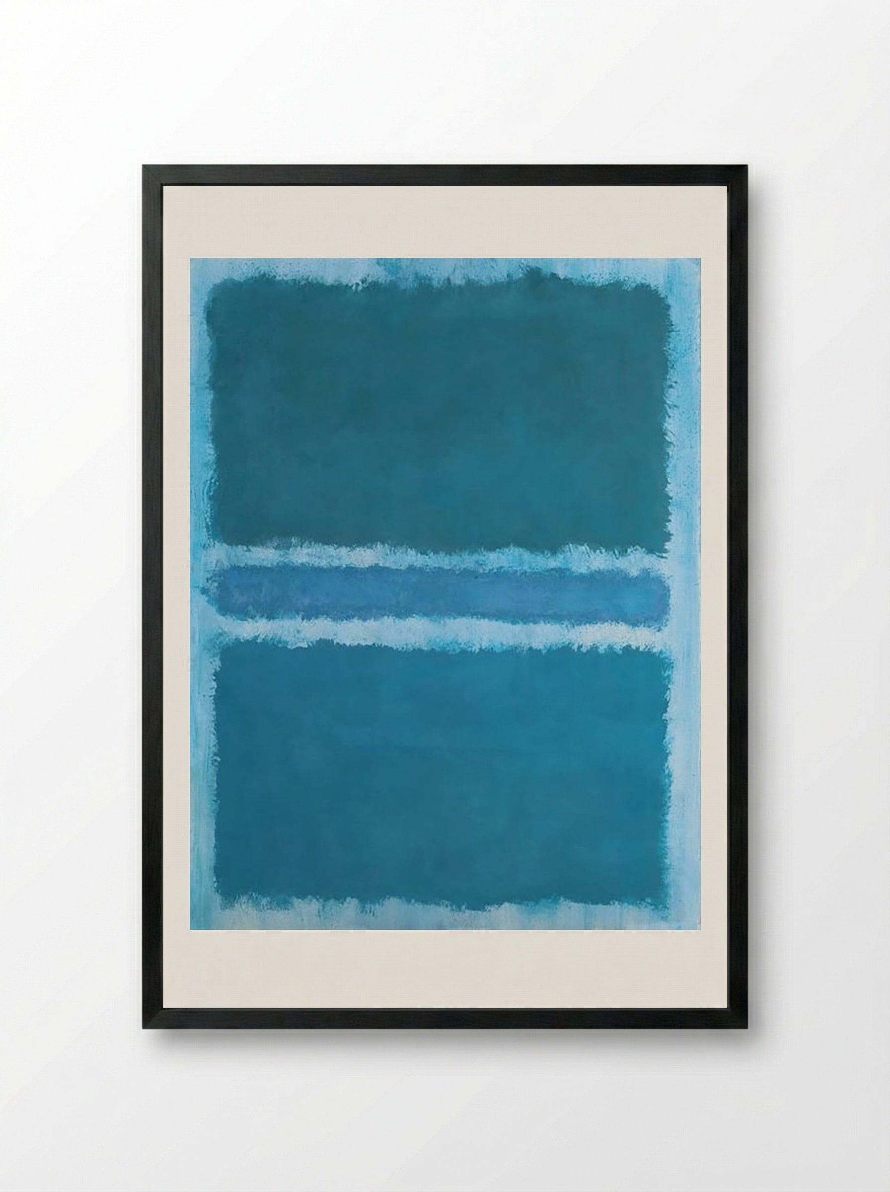 Untitled (Blue, Divided by Blue) - Mark Rothko - Framed Print Black