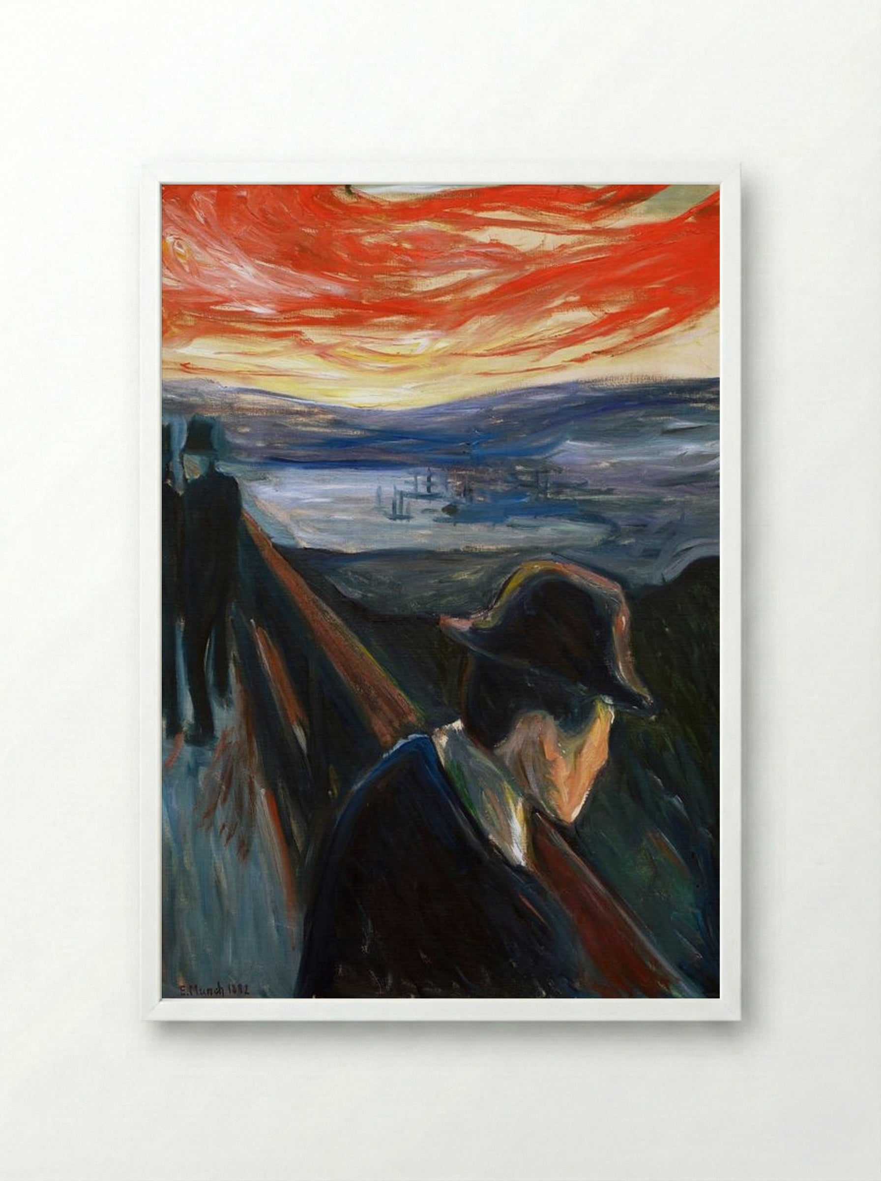 Despair - Edvard Munch - Framed Print White