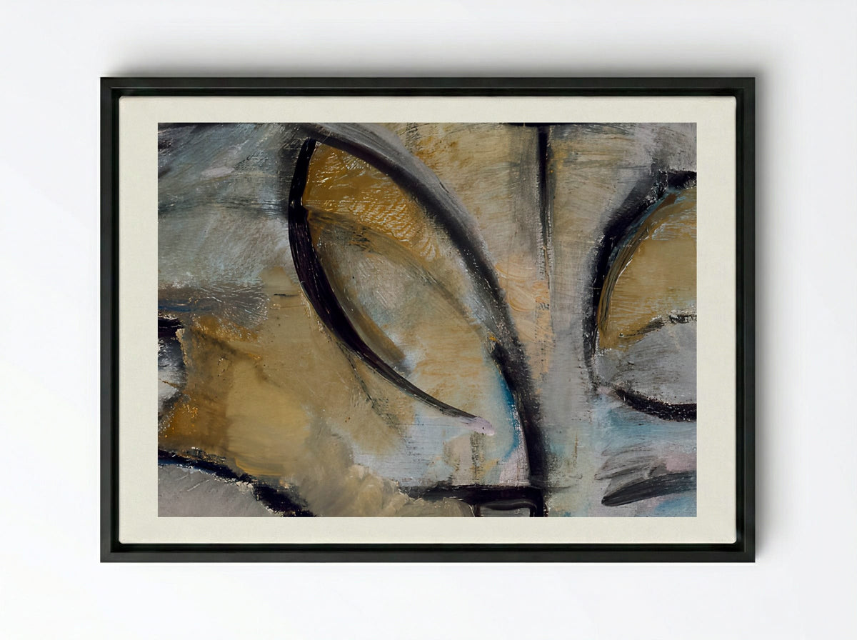 The Flowering Apple Tree - Piet Mondrian - Framed Canvas Black