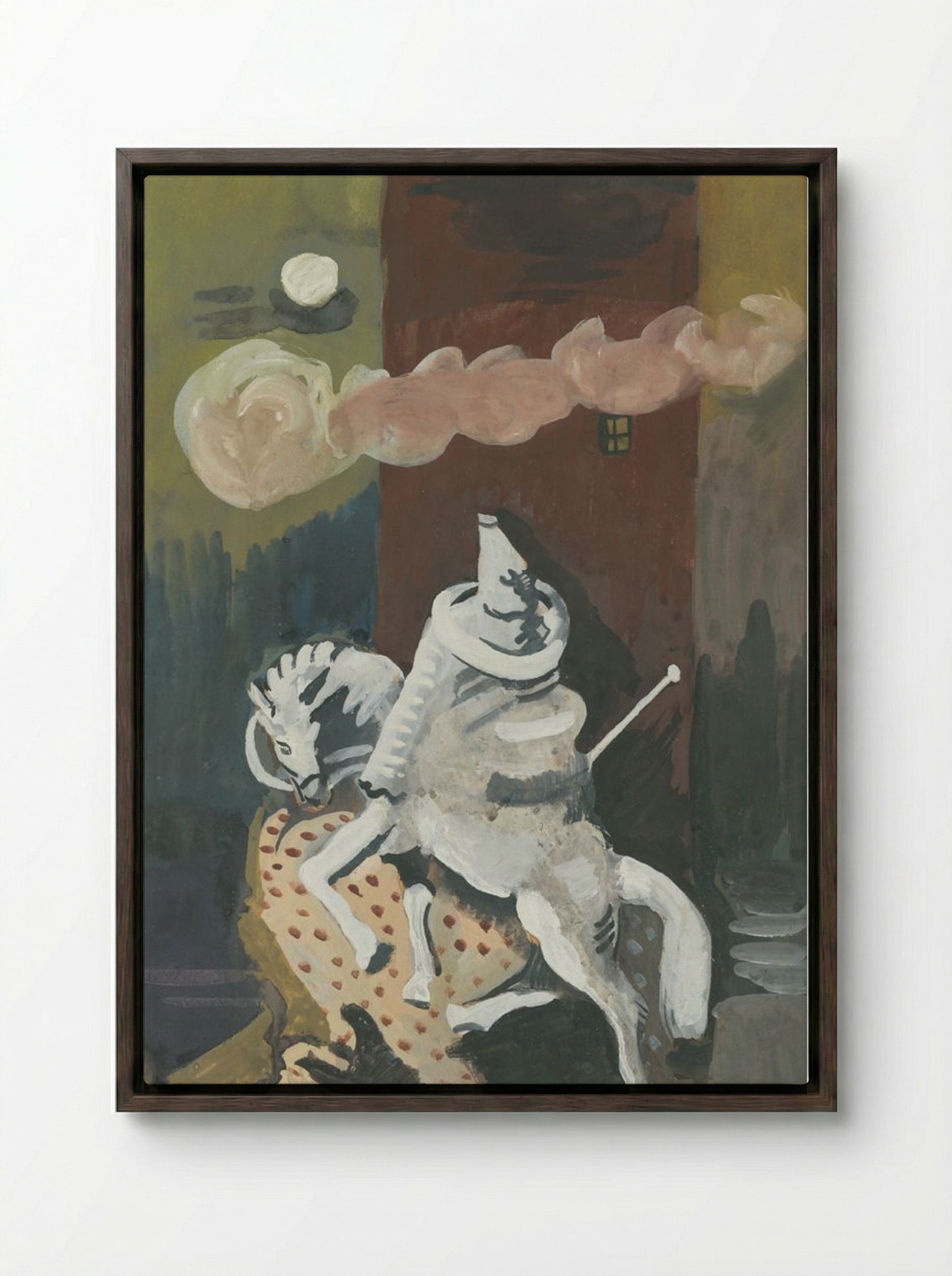 At Night - Cyprián Majerník - Framed Canvas Dark Wood