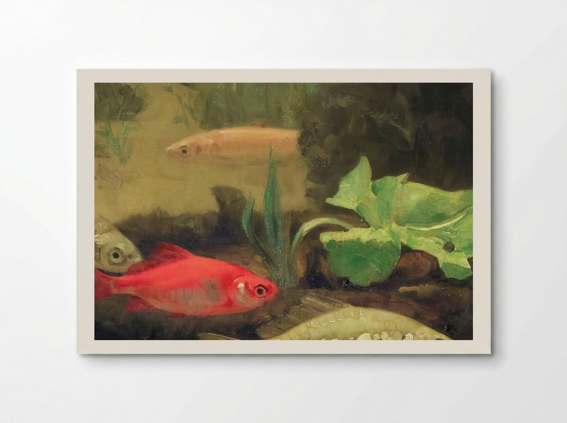 Gold and Silverfish in an Aquarium - Gerrit Willem Dijsselhof - Poster