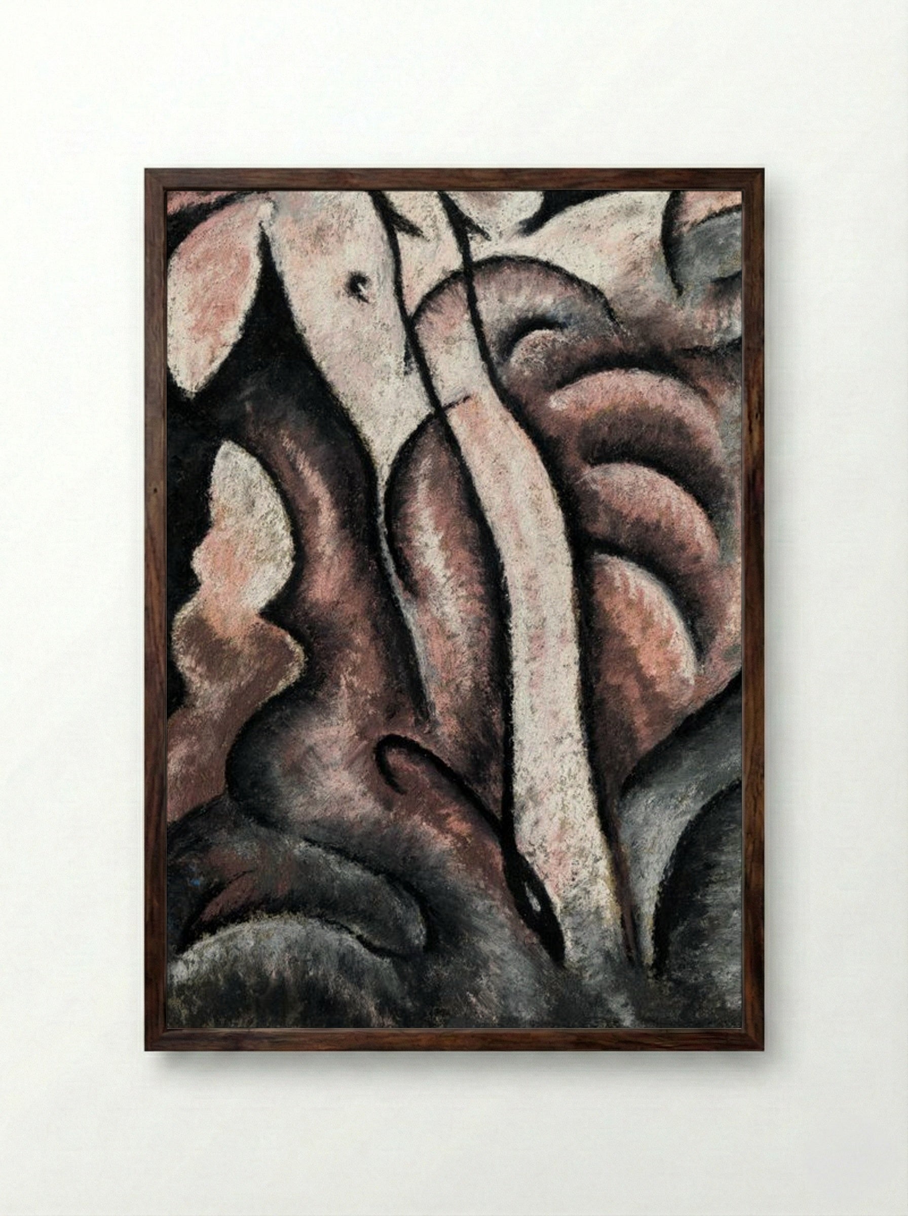 Sentimental Music (ca.) - Arthur Dove - Framed Print Dark Wood