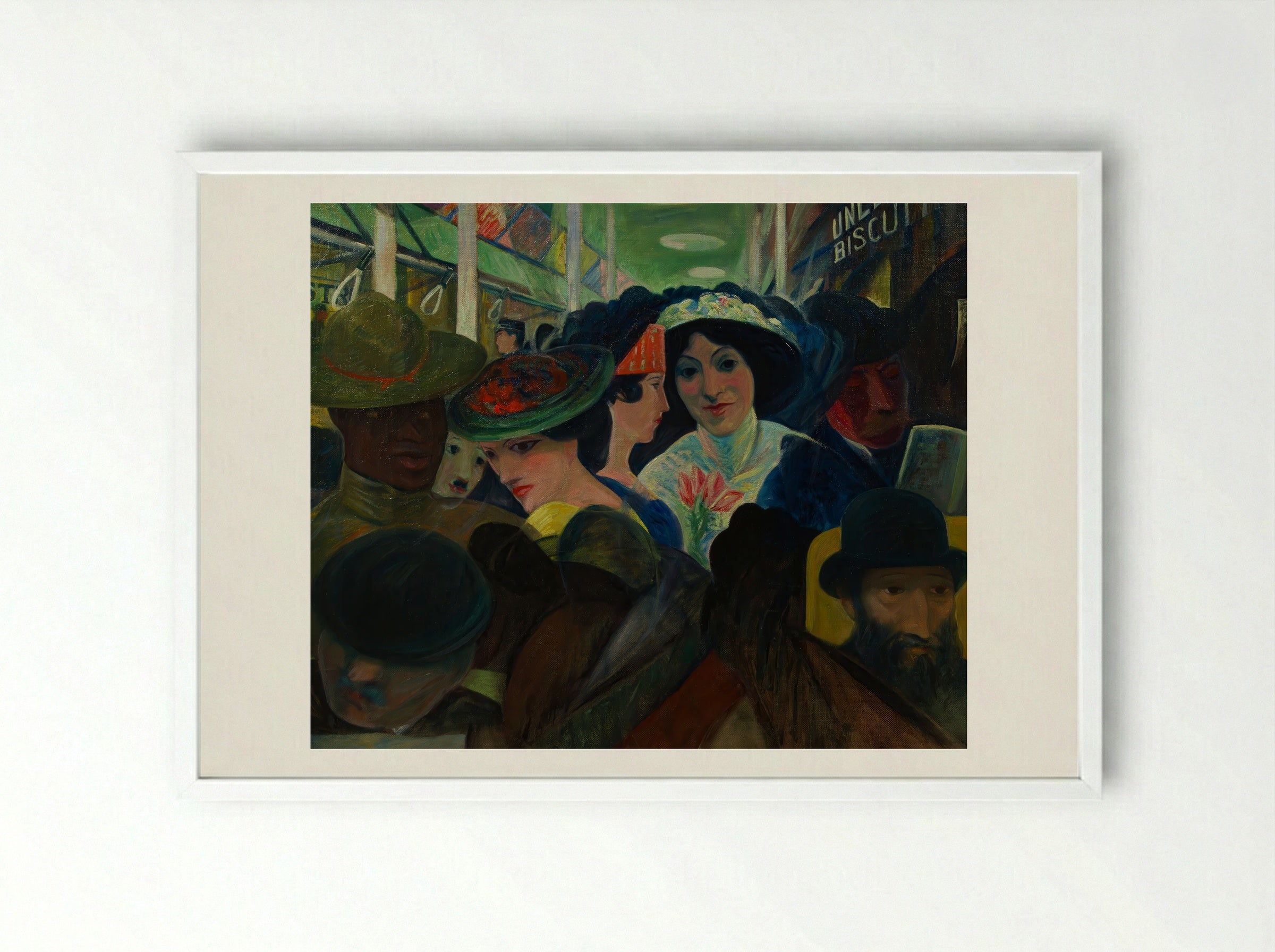 The Subway - Max Weber - Framed Print White