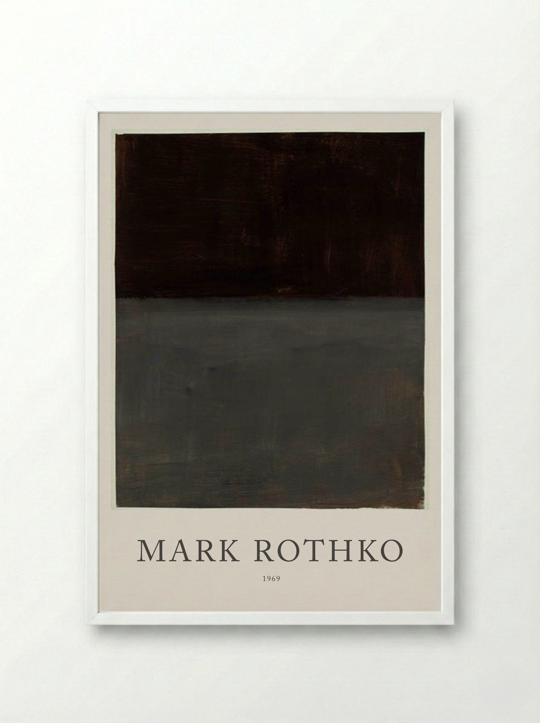 Untitled (Brown and Grey) - Mark Rothko - Framed Print White