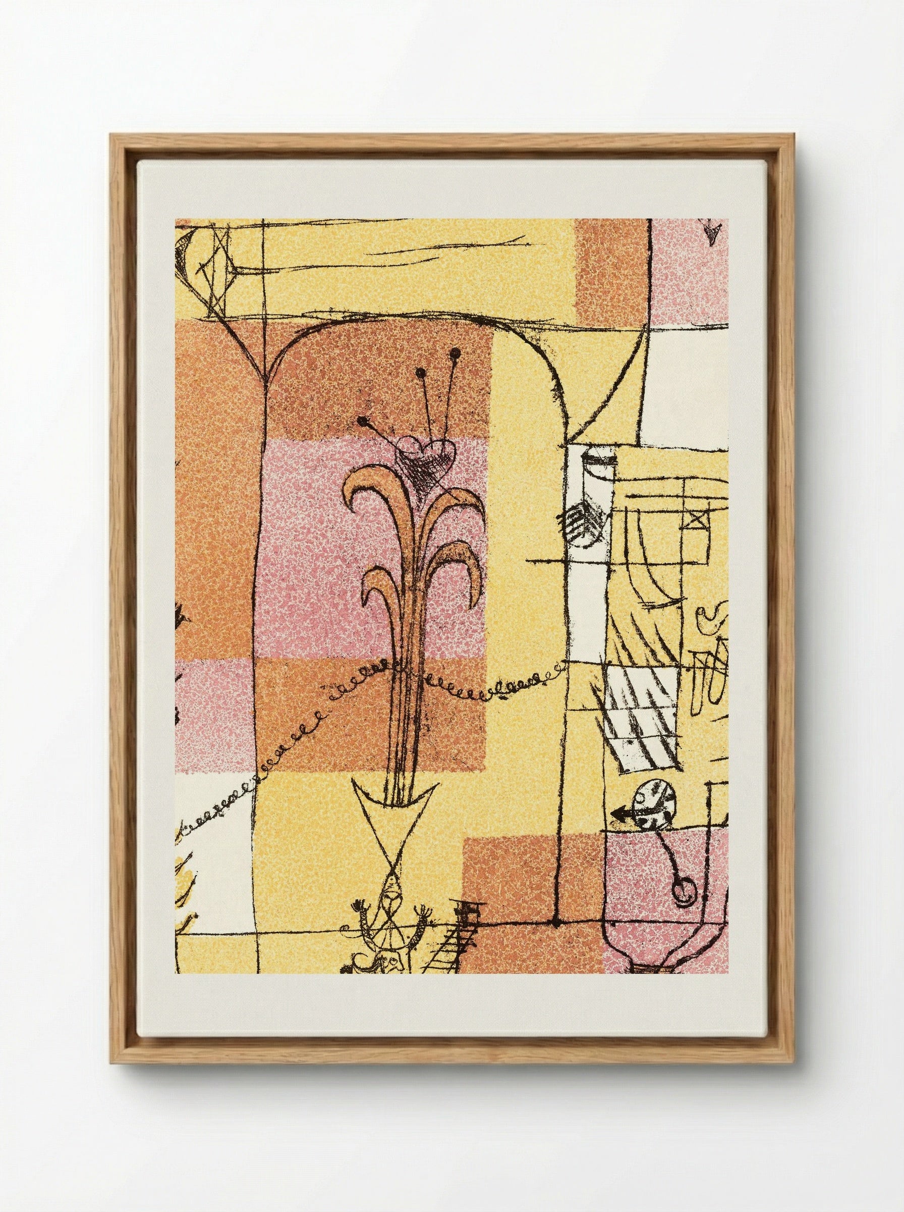 In the Spirit of Hoffmann - Paul Klee - Framed Canvas Wood