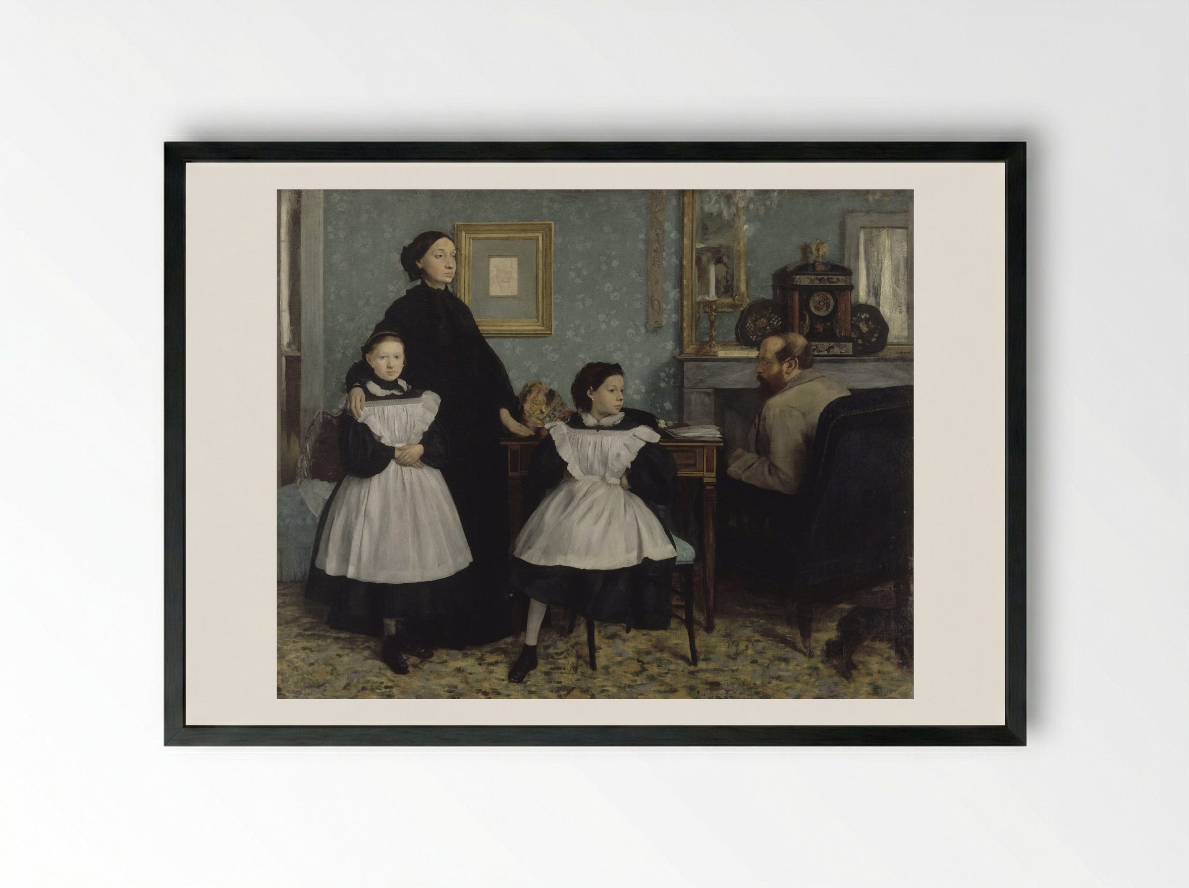 The Bellelli Family - Edgar Degas - Framed Print Black