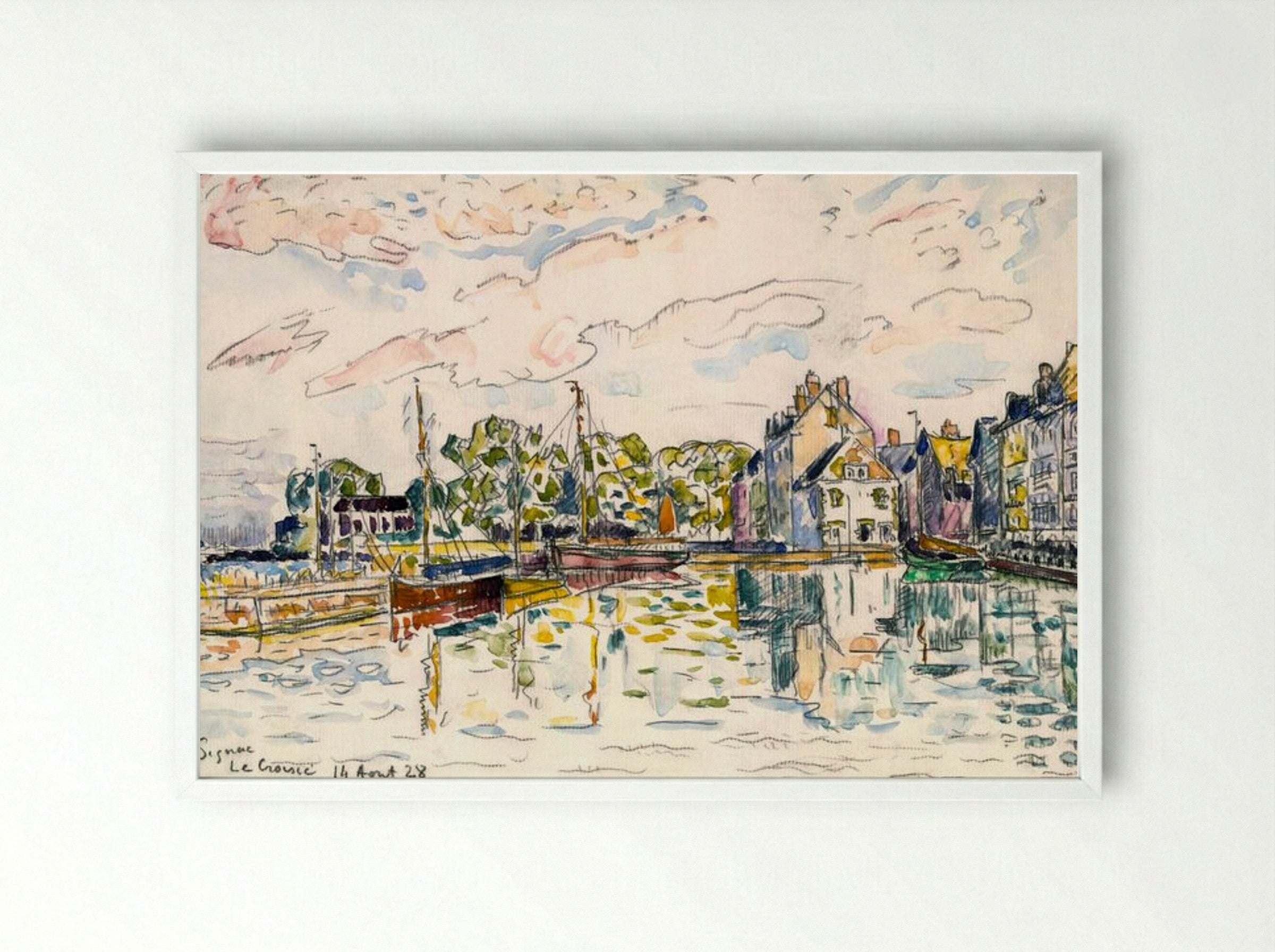 Le Croisic - Paul Signac - Framed Print White