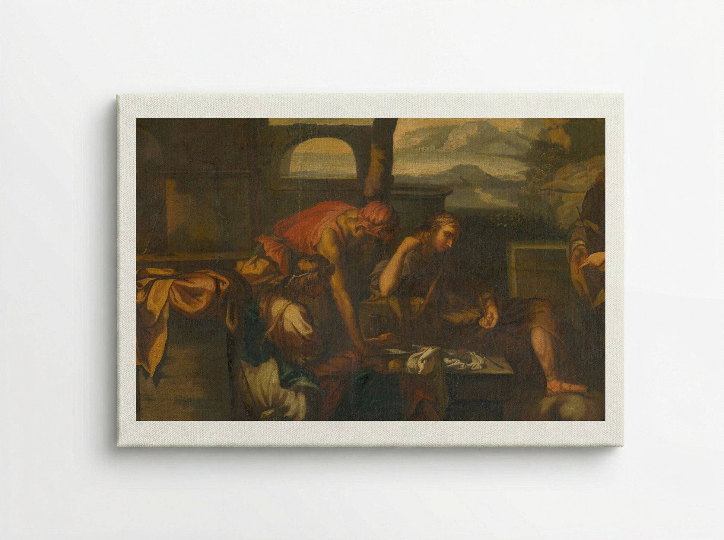 Biblical Scene with Figures - Fine Art Print - Canvas