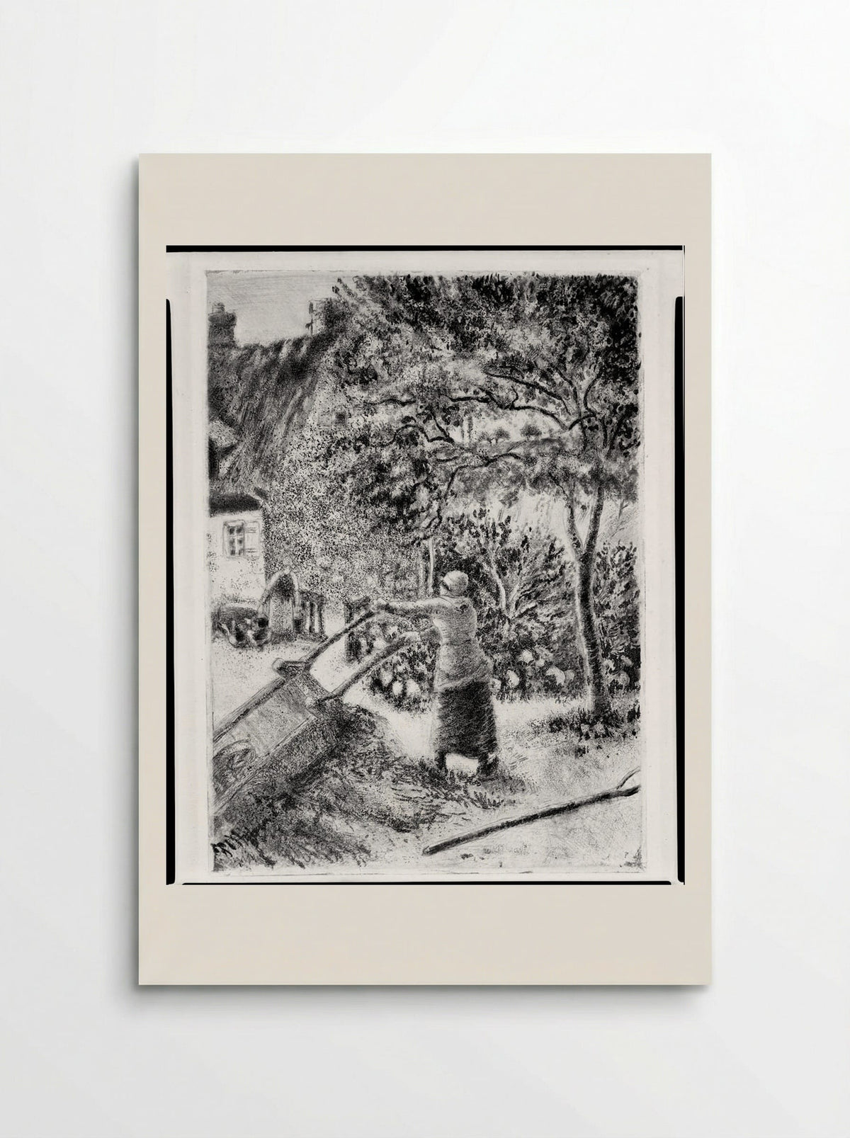 Woman Emptying a Wheelbarrow - Camille Pissarro - Poster