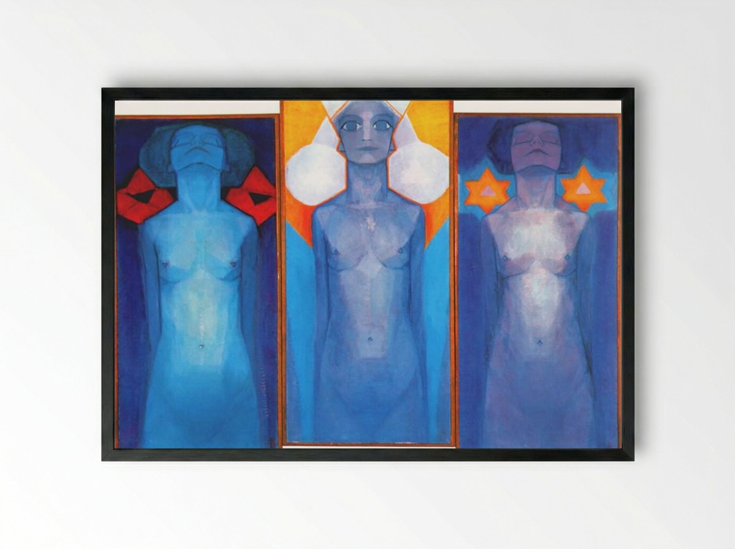 Evolution - Piet Mondrian - Framed Print Black