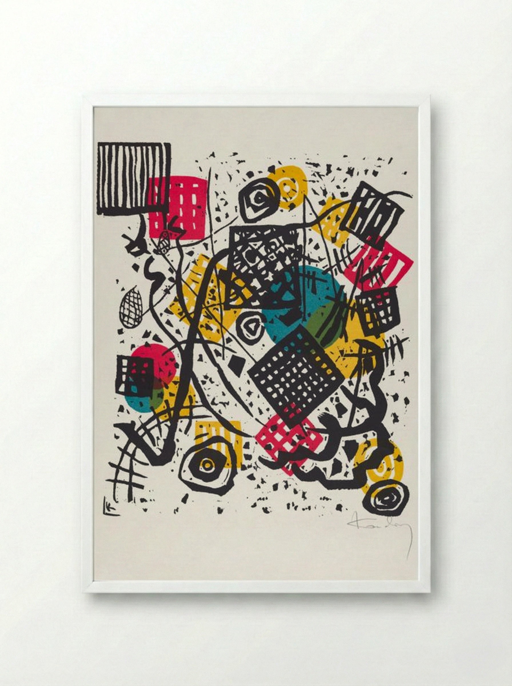 Kleine Welten V (Small Worlds V) - Wassily Kandinsky - Framed Print White