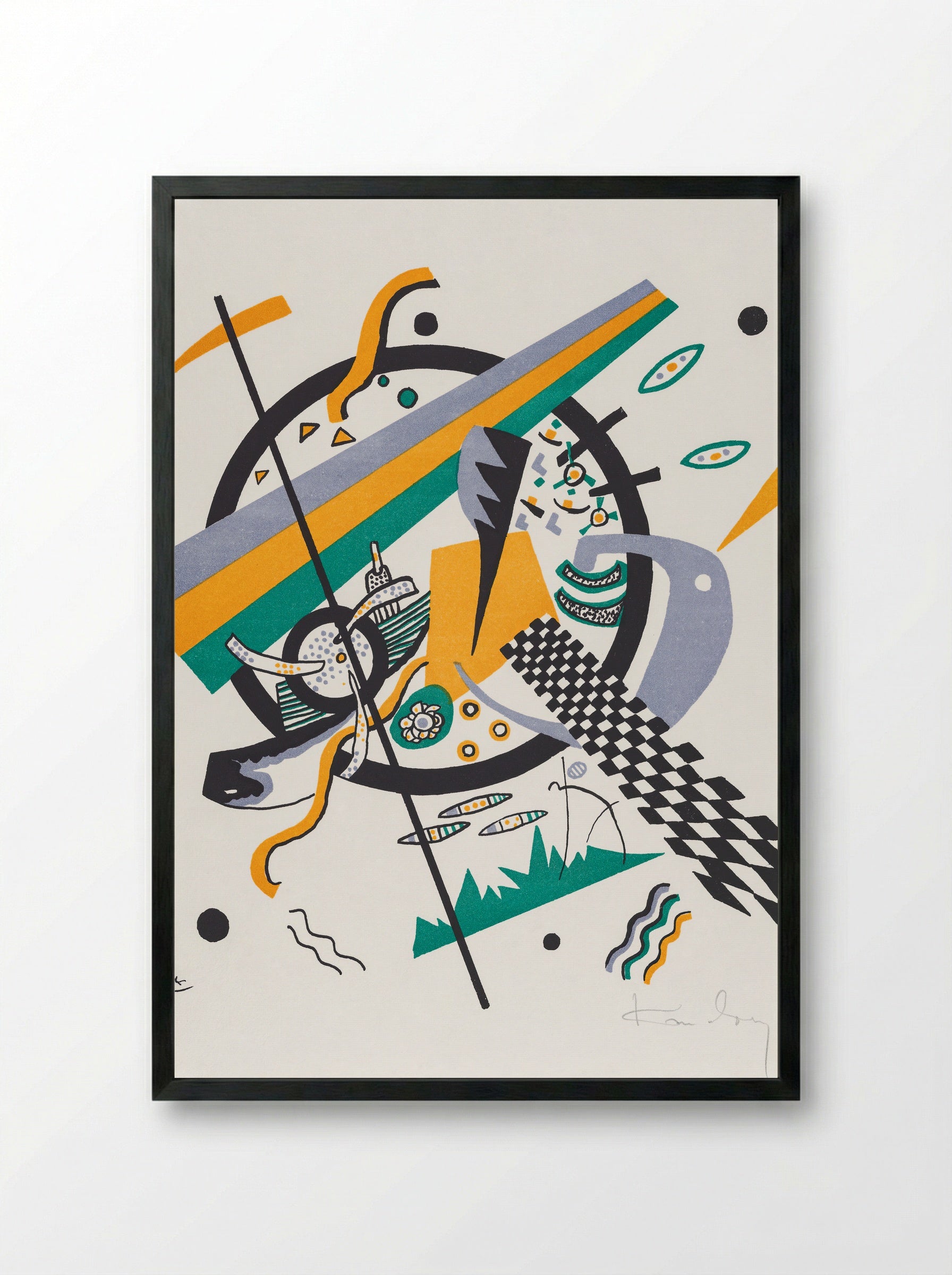 Kleine Welten IV (Small Worlds IV) - Wassily Kandinsky - Framed Print Black