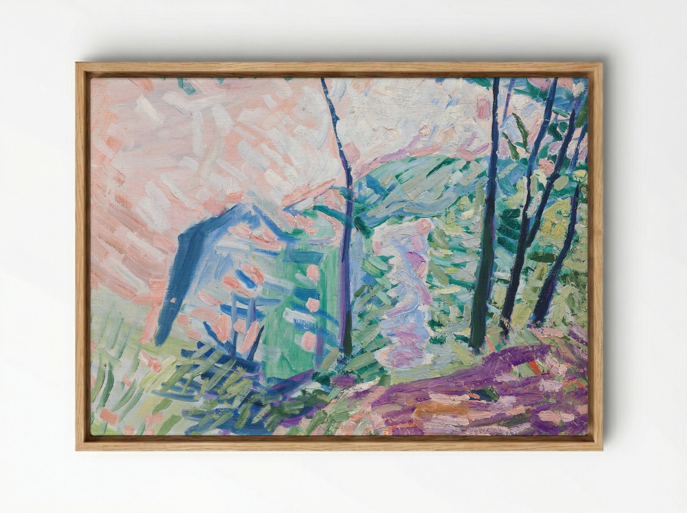 Forest by Lake Bagsværd - Niels Larsen Stevns - Framed Canvas Wood