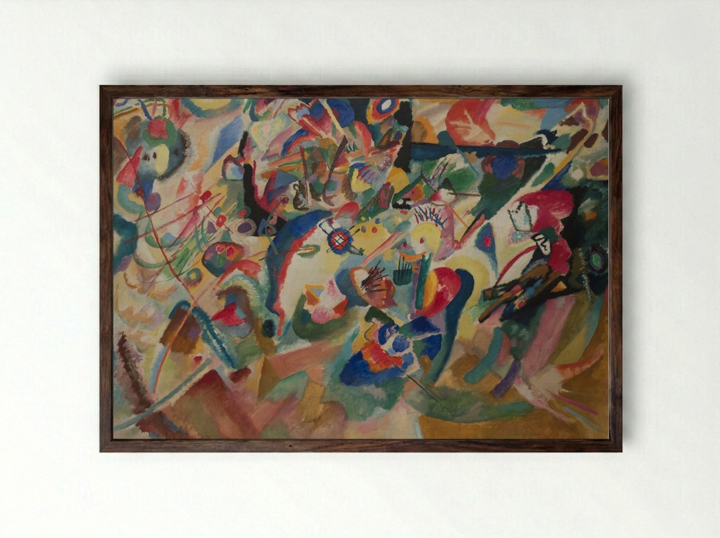 Sketch III for Composition VII - Wassily Kandinsky - Framed Print Dark Wood