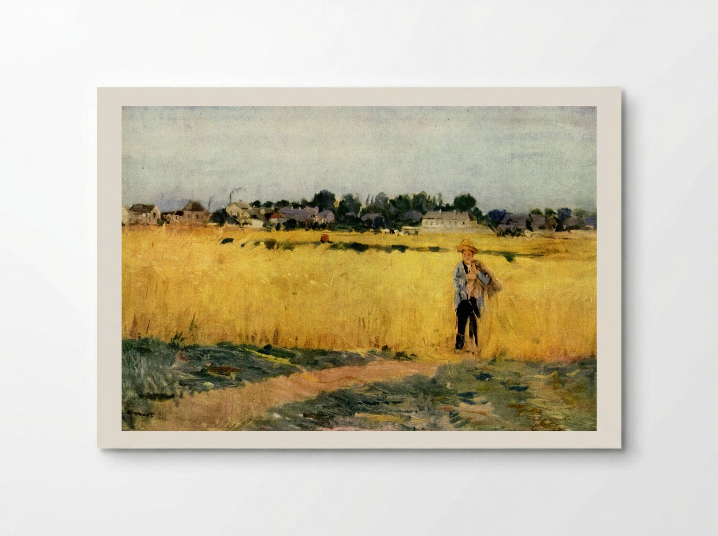 In the Wheatfield at Gennevilliers - Berthe Morisot - Poster