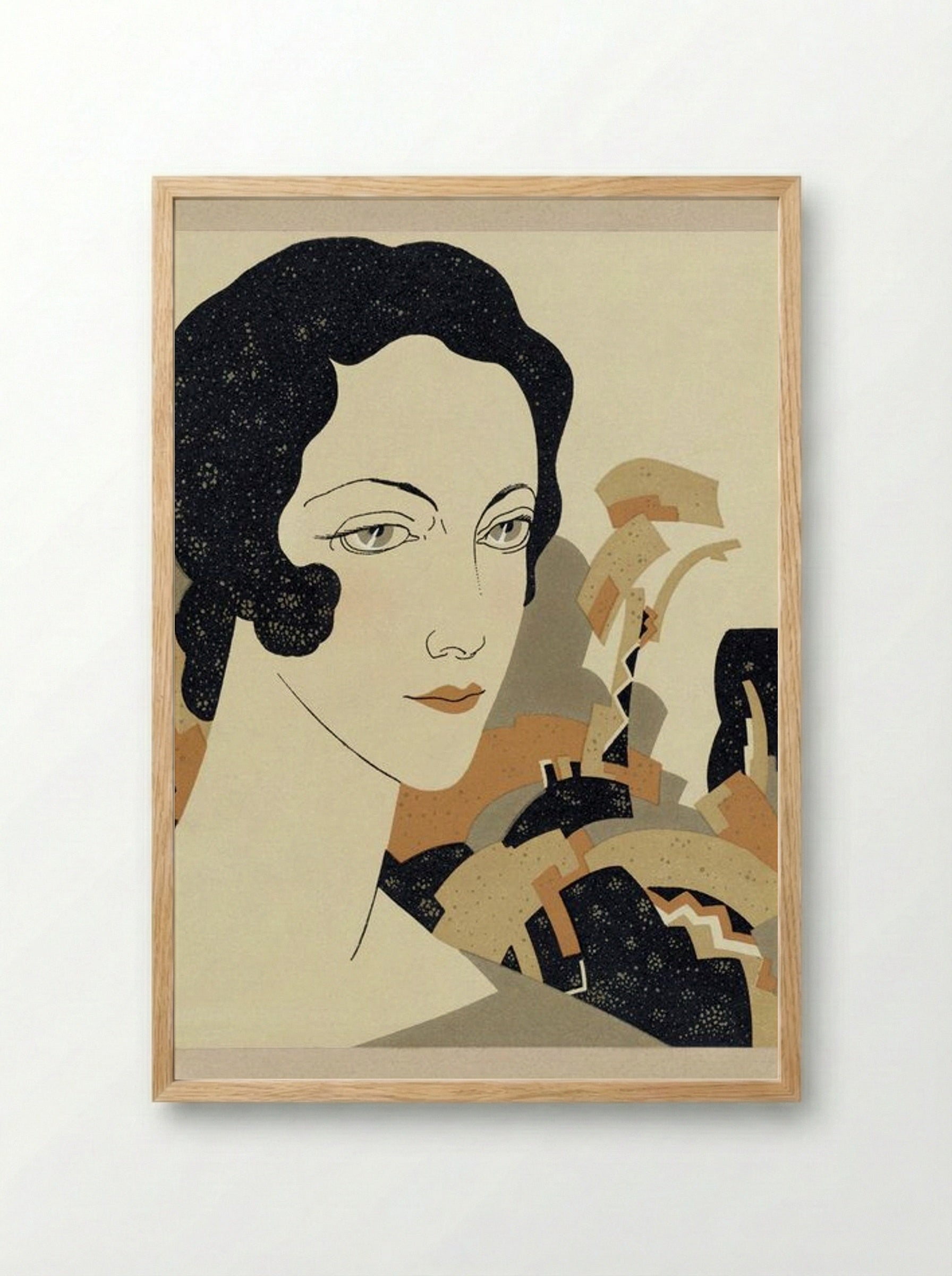 Woman's Head - Fine Art Print - Framed Print Wood