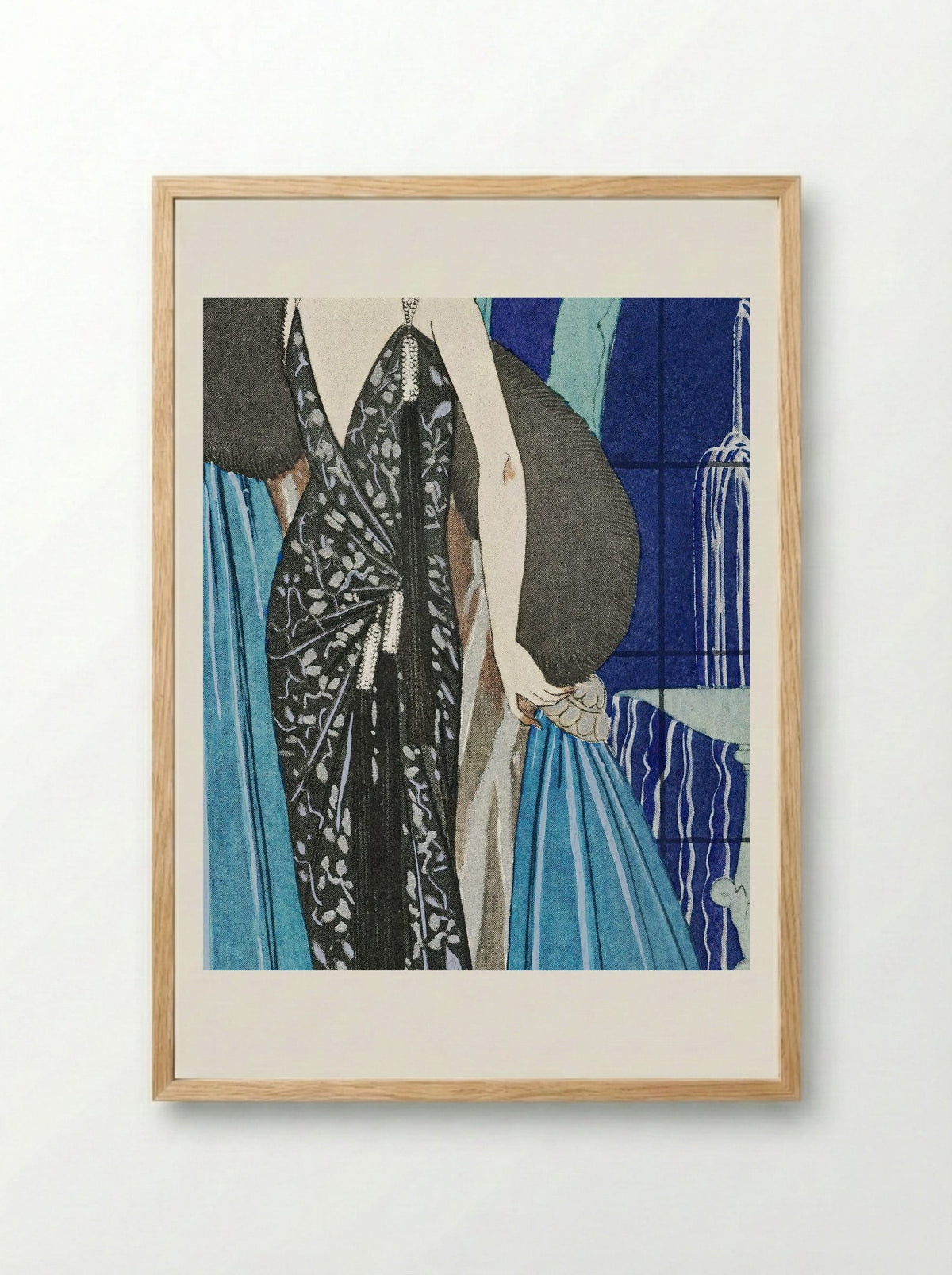 Alcyone, Robe et Manteau du Soir, de Worth - George Barbier - Framed Print Wood