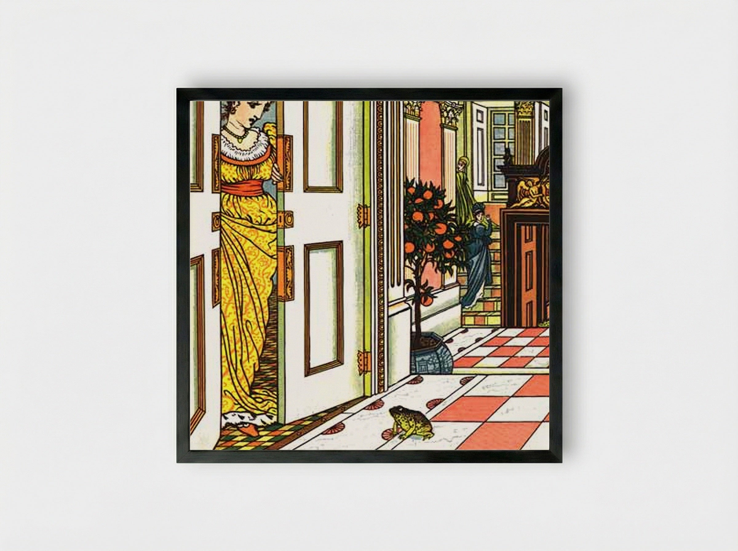 The Frog Prince and other stories - Walter Crane - Framed Print Black