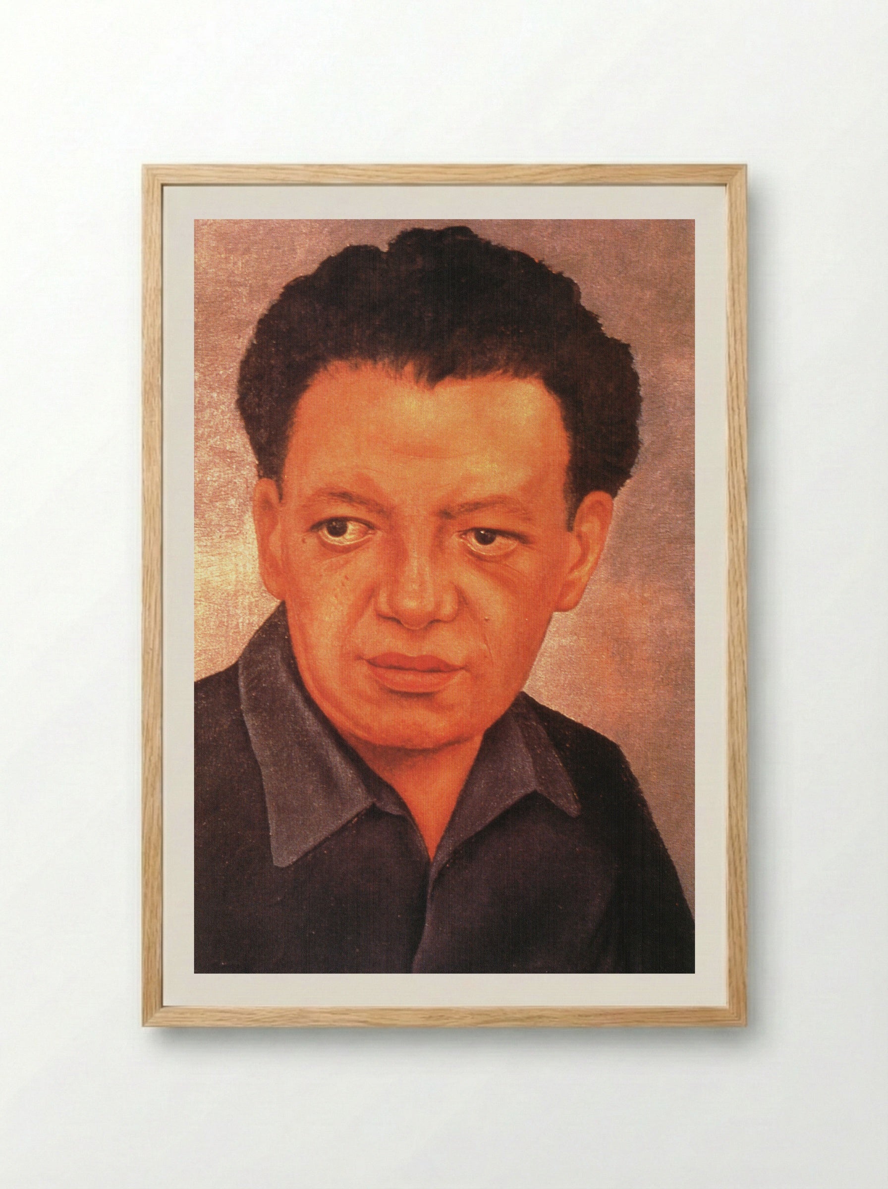 Portrait of Diego Rivera - Angelina Beloff - Framed Print Wood