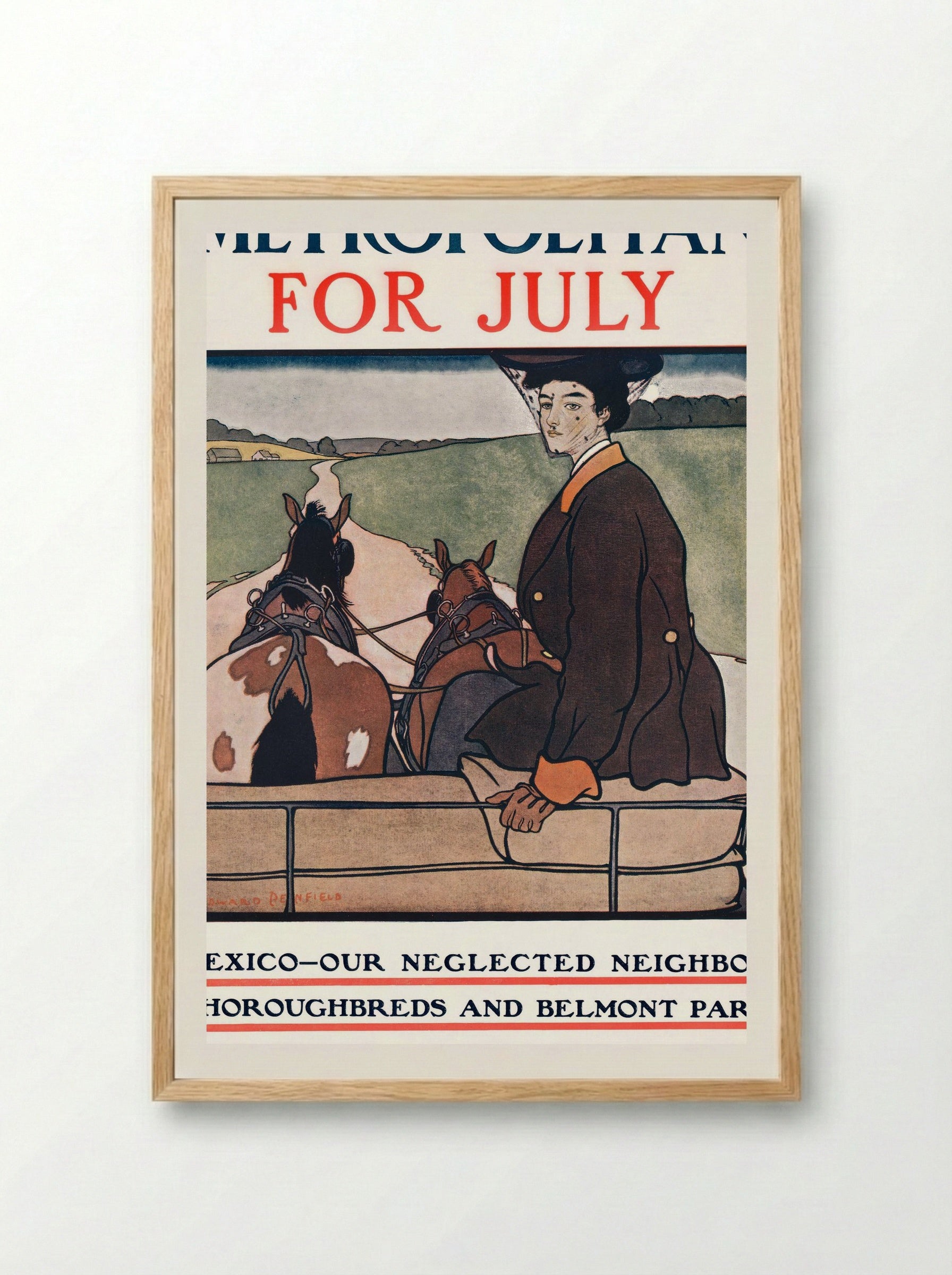 Metropolitan for July - Edward Penfield - Framed Print Wood
