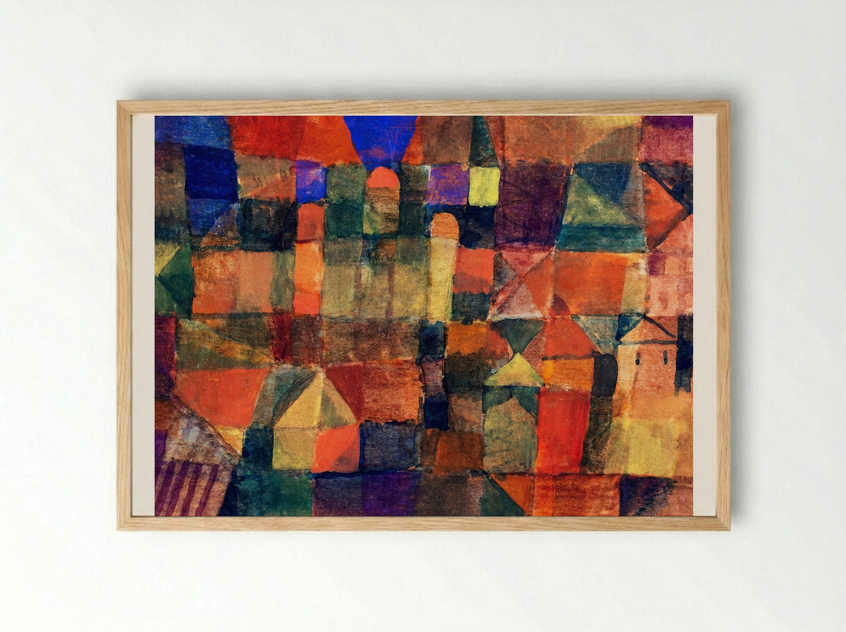 City with the Three Domes - Paul Klee - Framed Print Wood