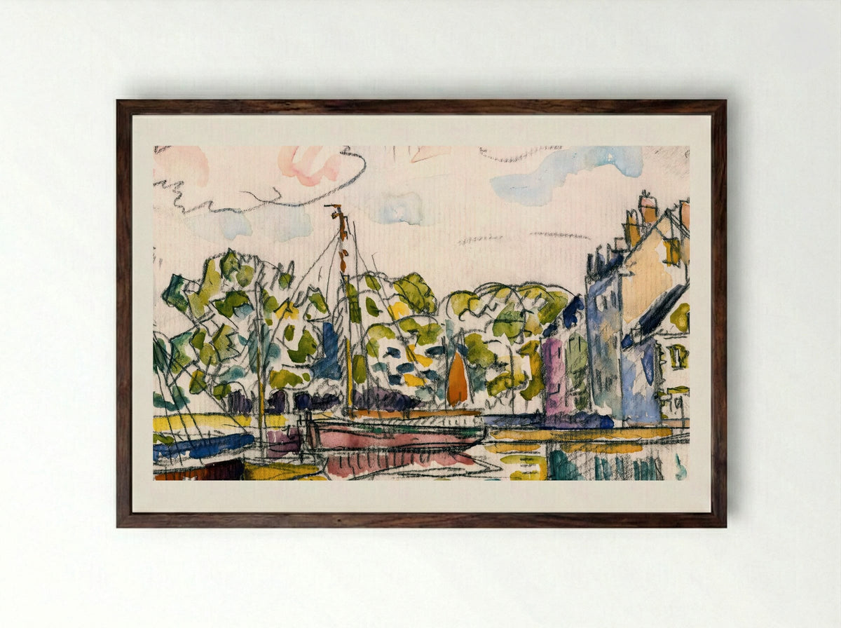 Le Croisic - Paul Signac - Framed Print Dark Wood