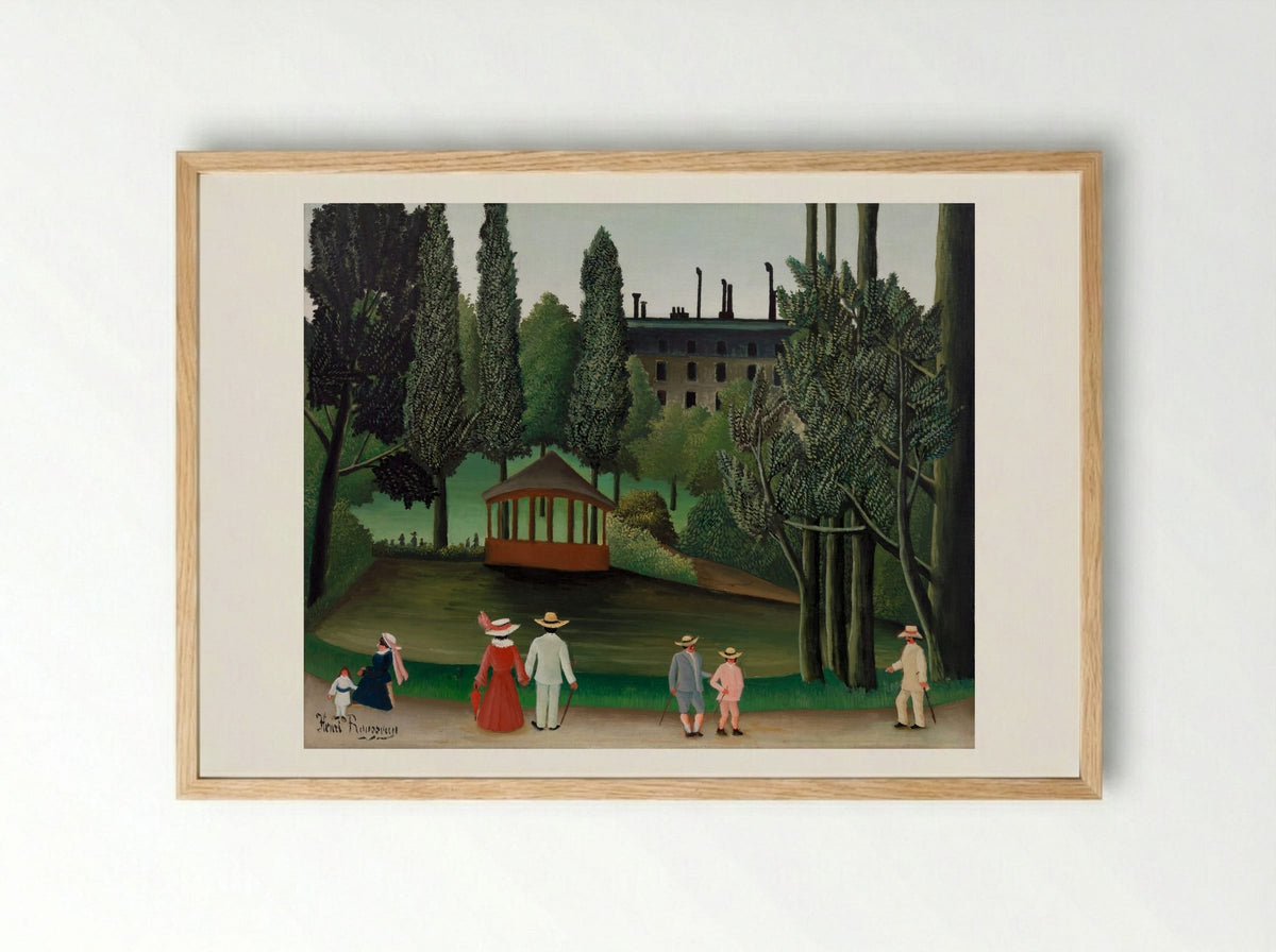 View of Montsouris Park, the Kiosk - Henri Rousseau - Framed Print Wood