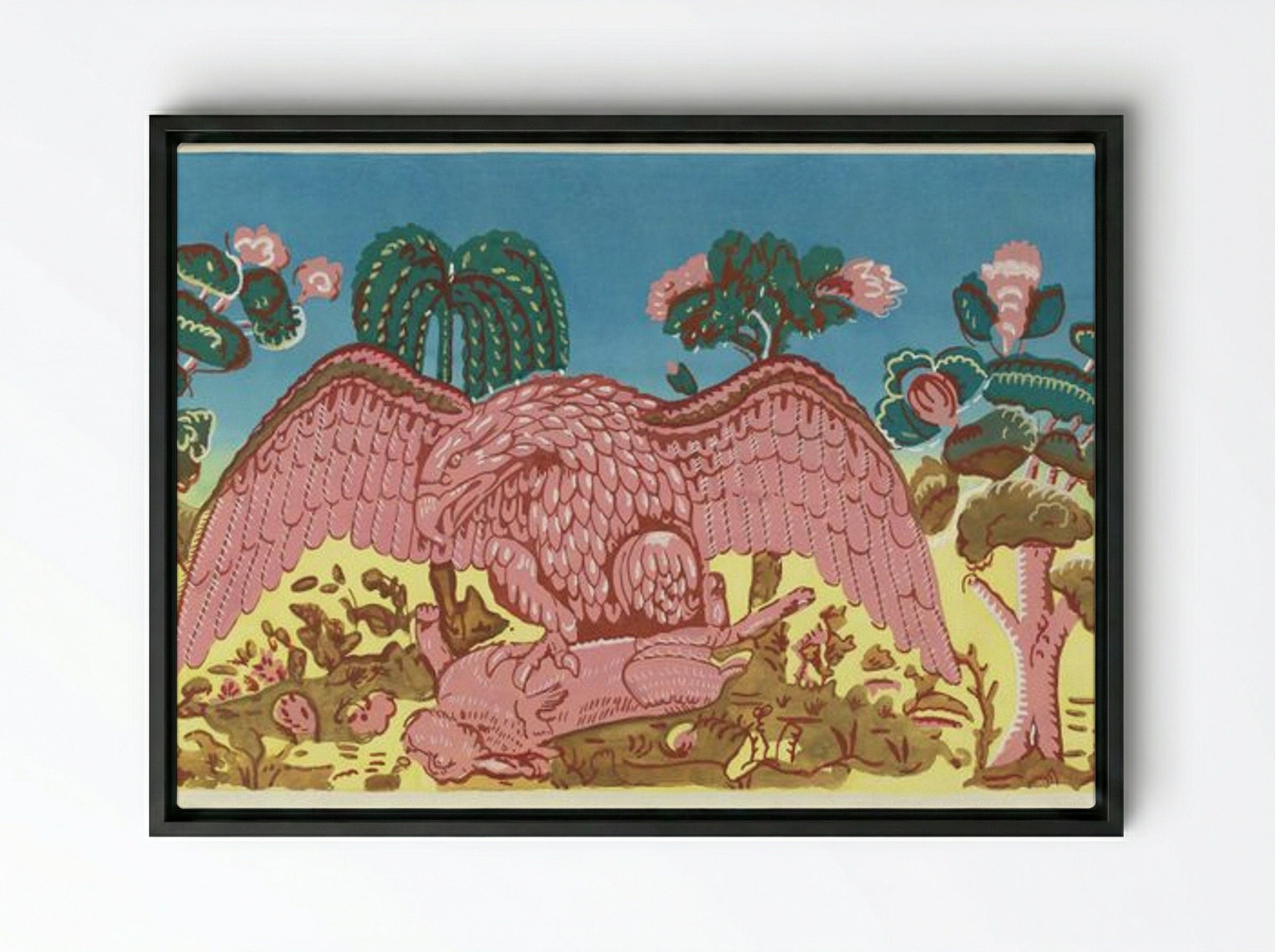 Bandbox Design, Eagle and Rabbit - Martin Partyka - Framed Canvas Black