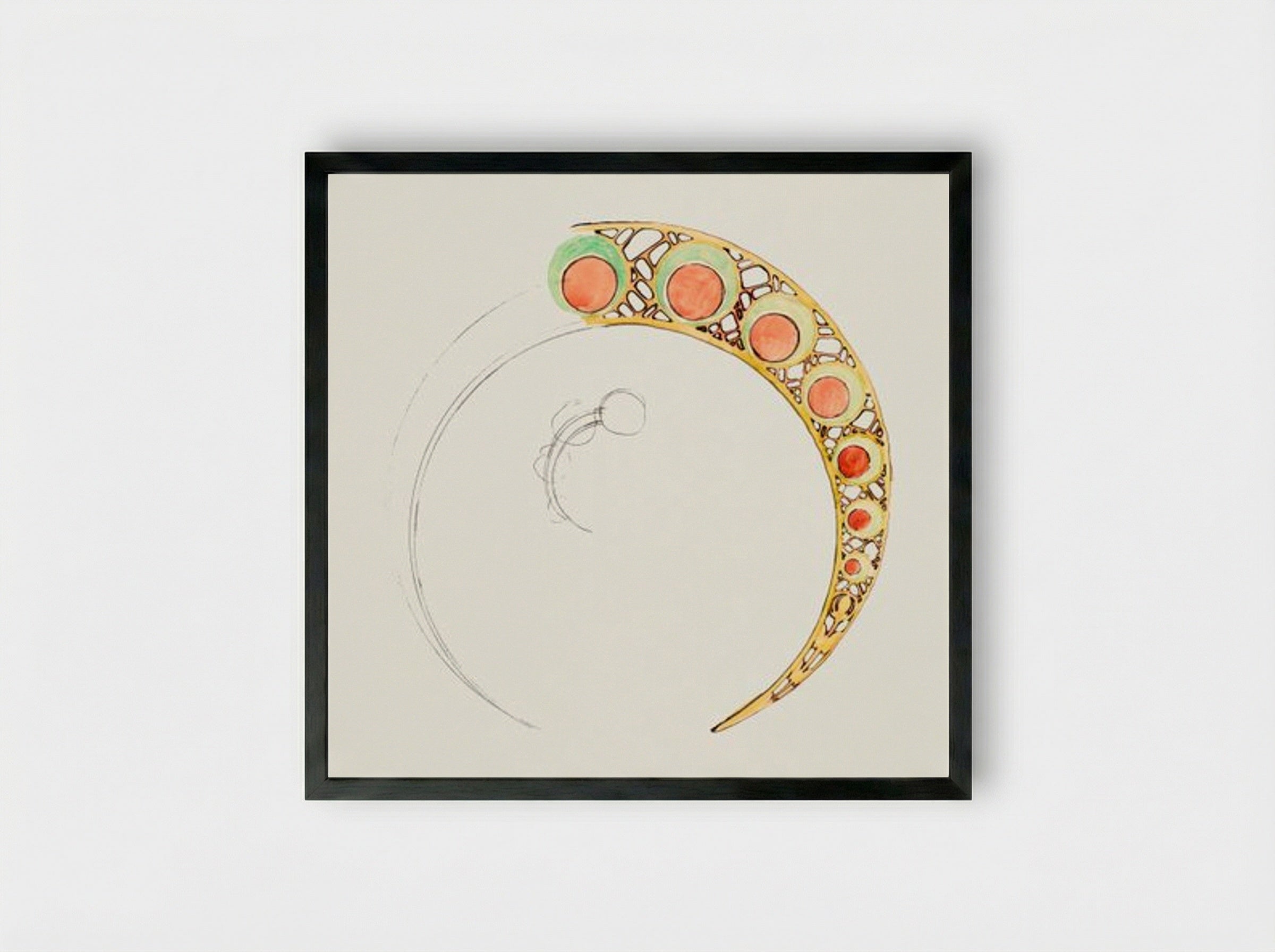 Design for Fouquet Boutique Hearth Frame - Alphonse Mucha - Framed Print Black