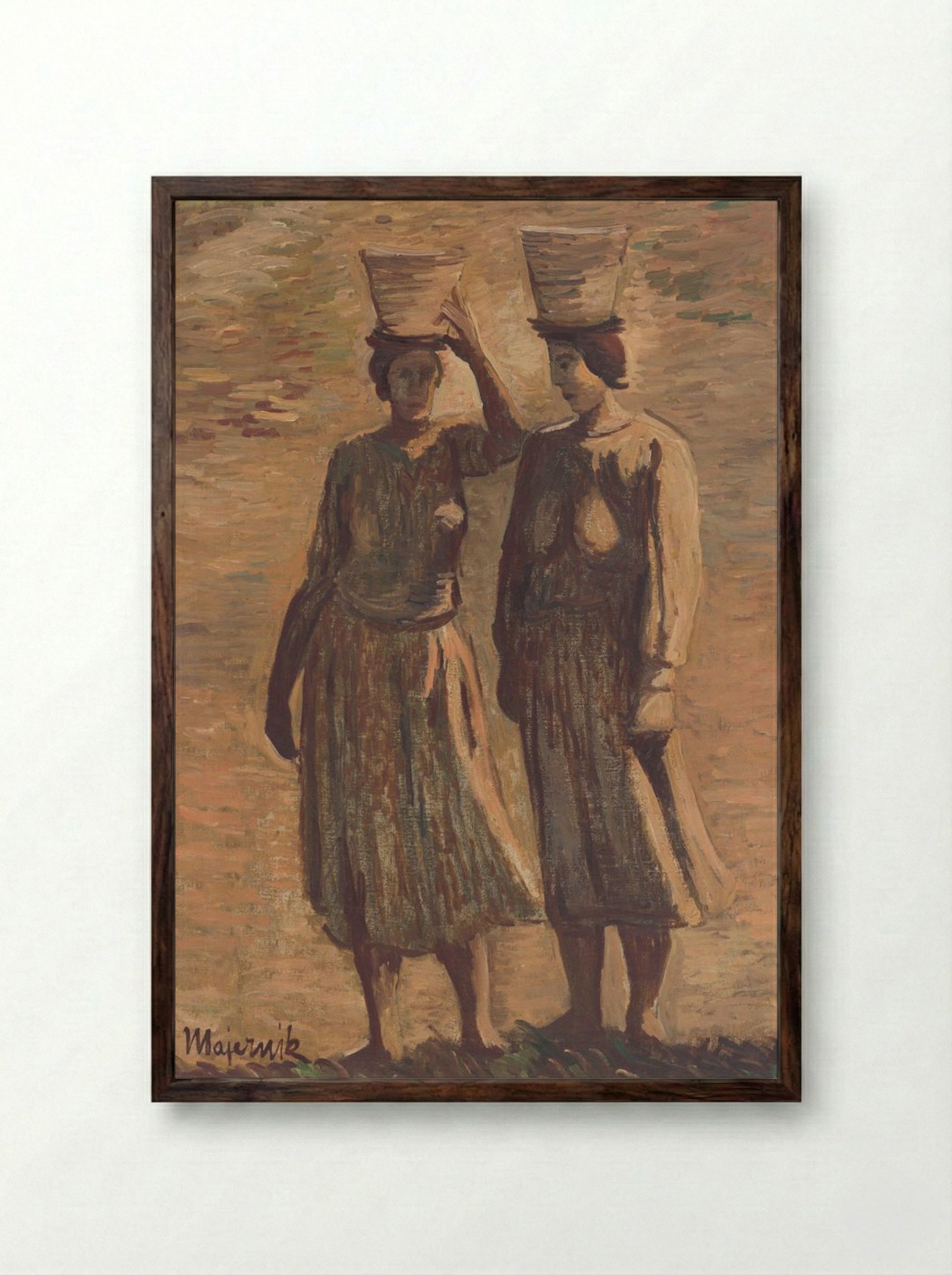 Water Bearers - Cyprián Majerník - Framed Print Dark Wood