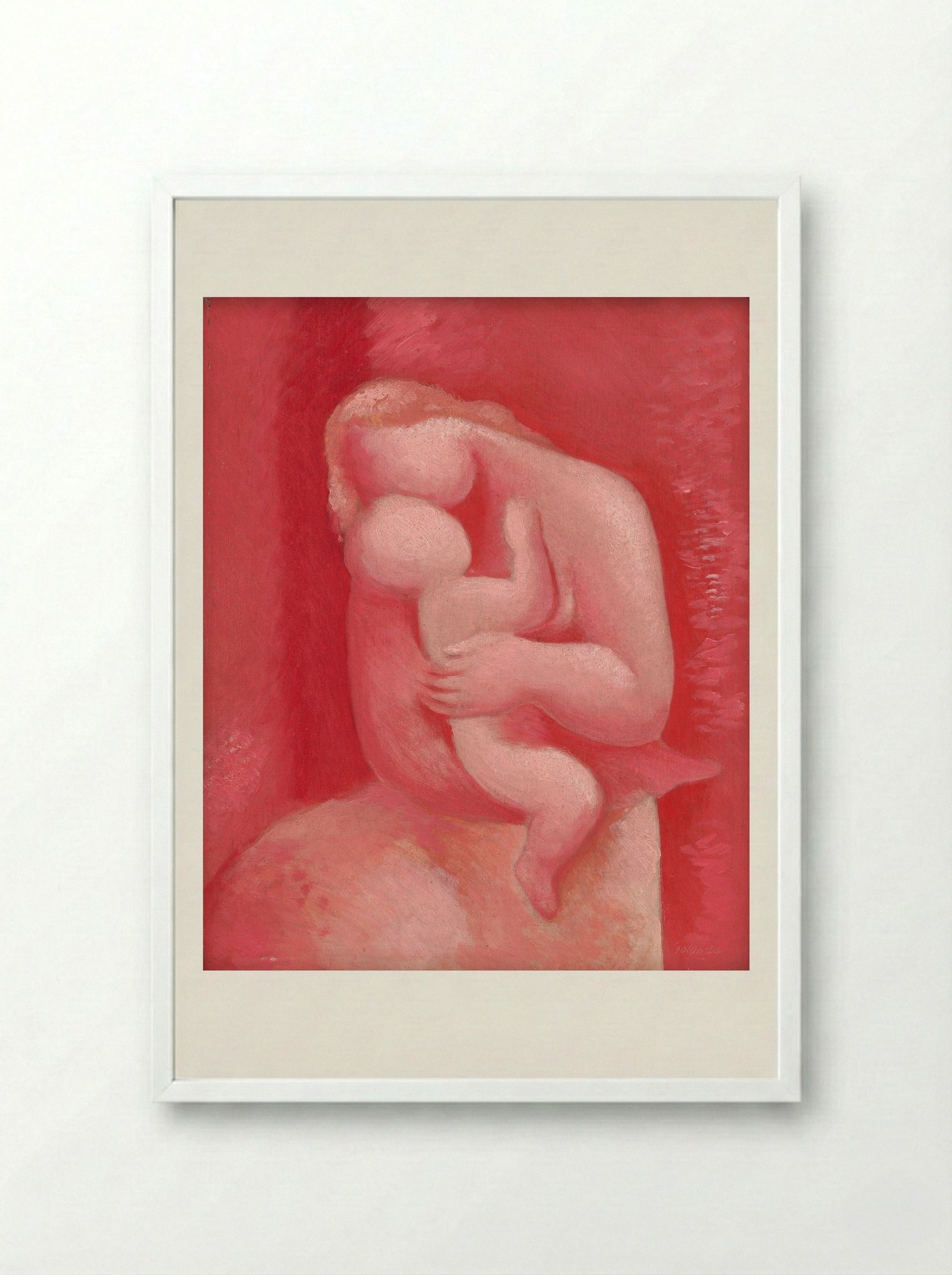 Motherhood - Mikuláš Galanda - Framed Print White