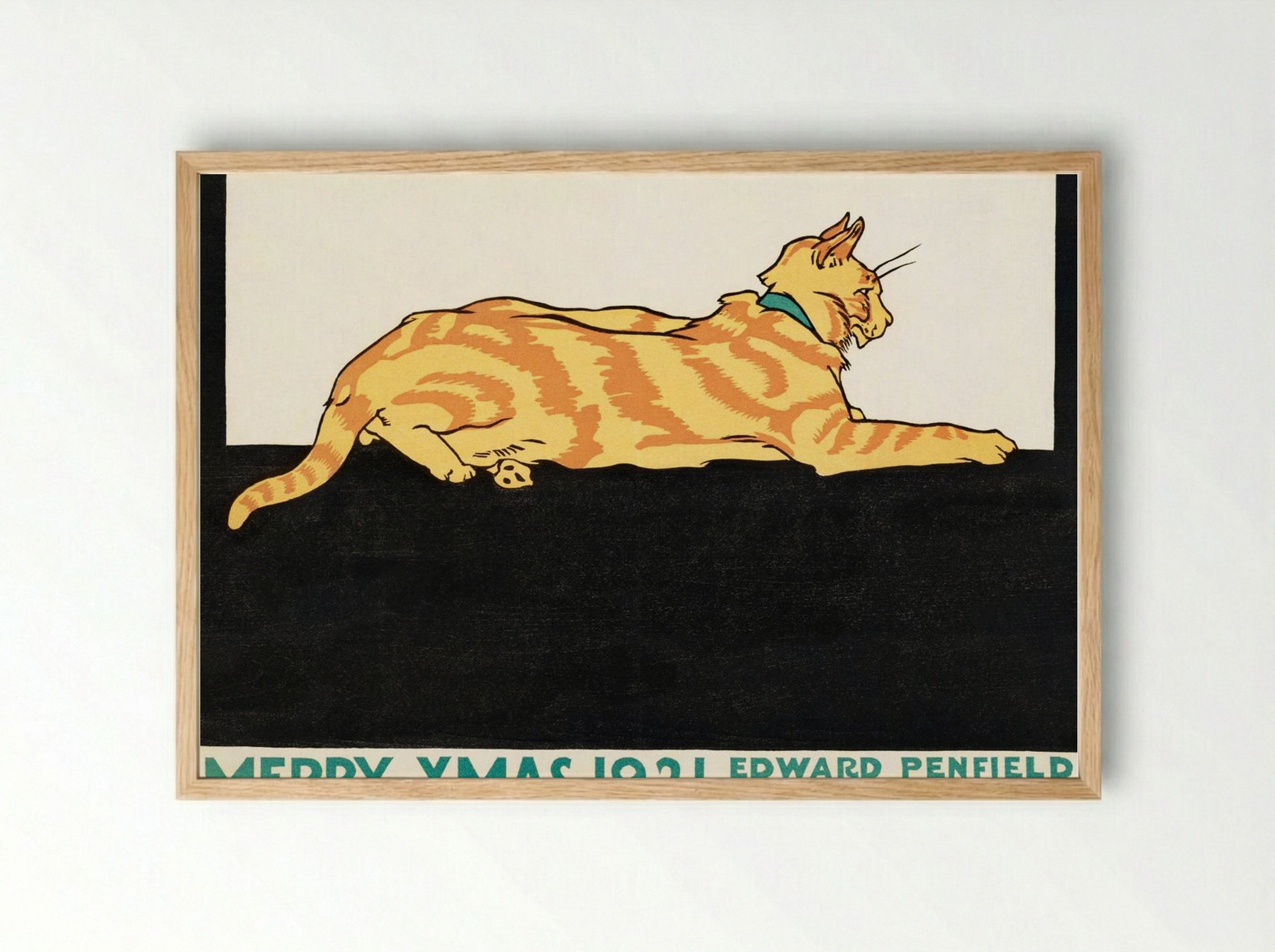 Merry Xmas 1921 - Edward Penfield - Framed Print Wood