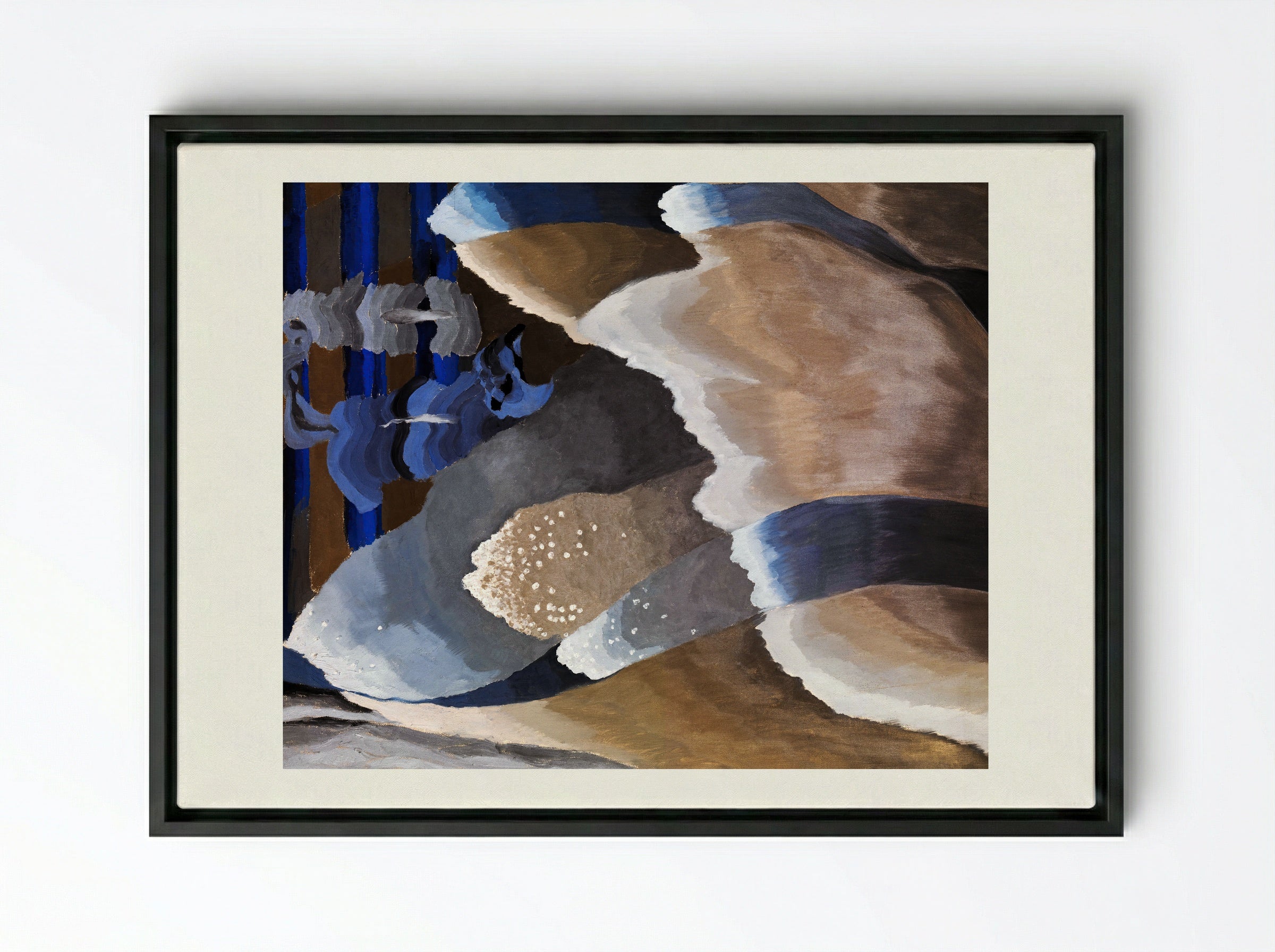 Reaching Waves - Arthur Dove - Framed Canvas Black